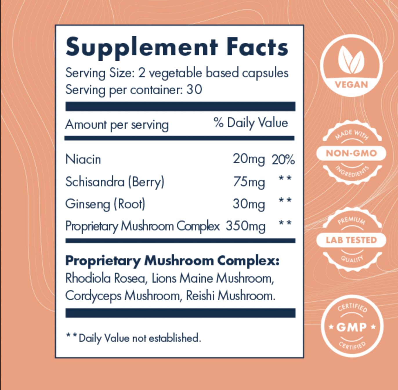 Brilliant Blends ENRICH Adaptogen Supplement Capsule, 30 Count