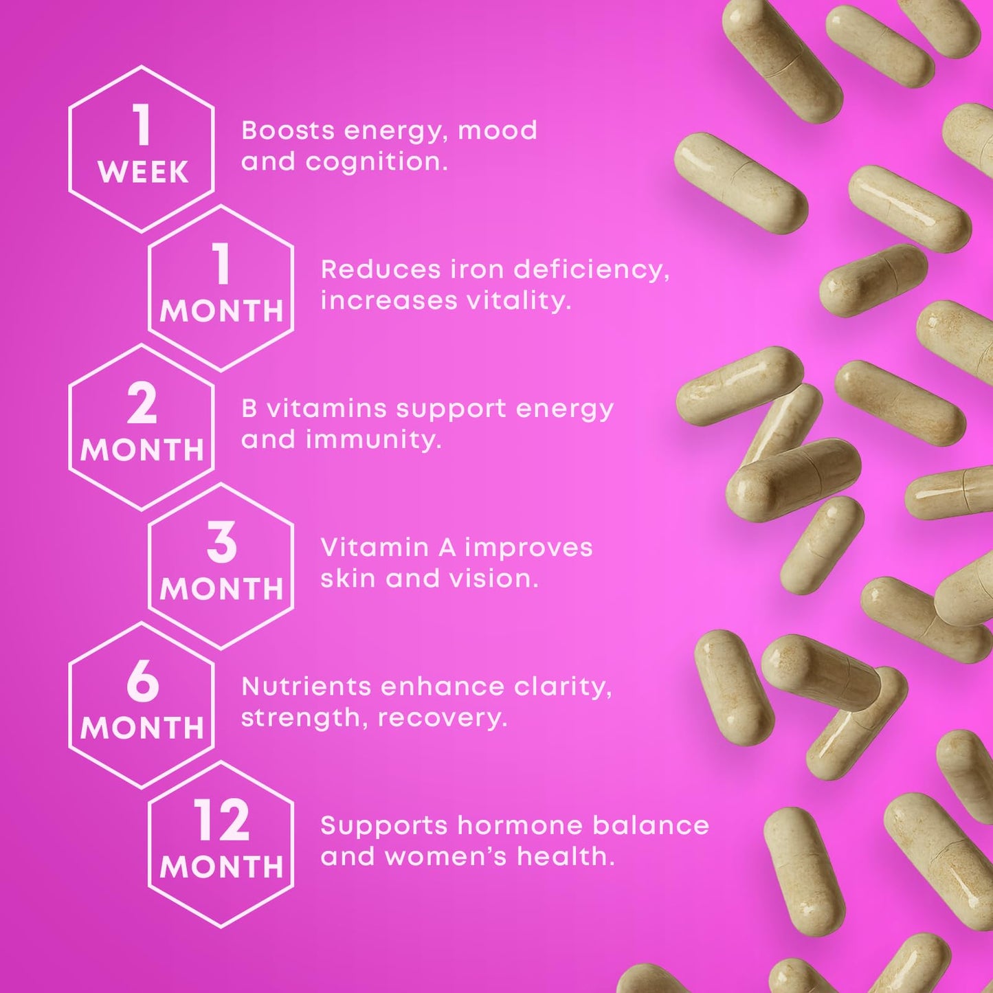 Queen’s Balance Beef Organ Supplement for Women, Capsules, 120 Count