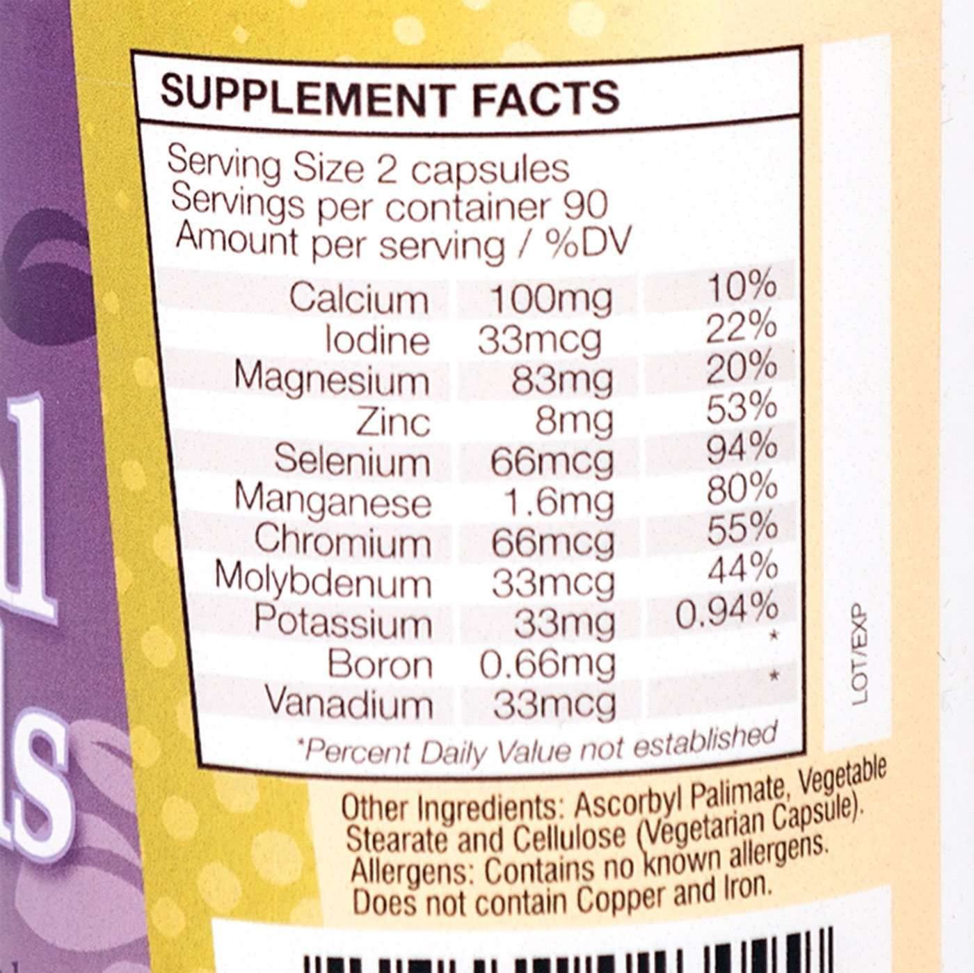 Nashua Nutrition HealthSmart Diet Supplement, Nature’s Essential Minerals, Immune Health, Cardiovascular Health, Bone Health, 180 Capsules