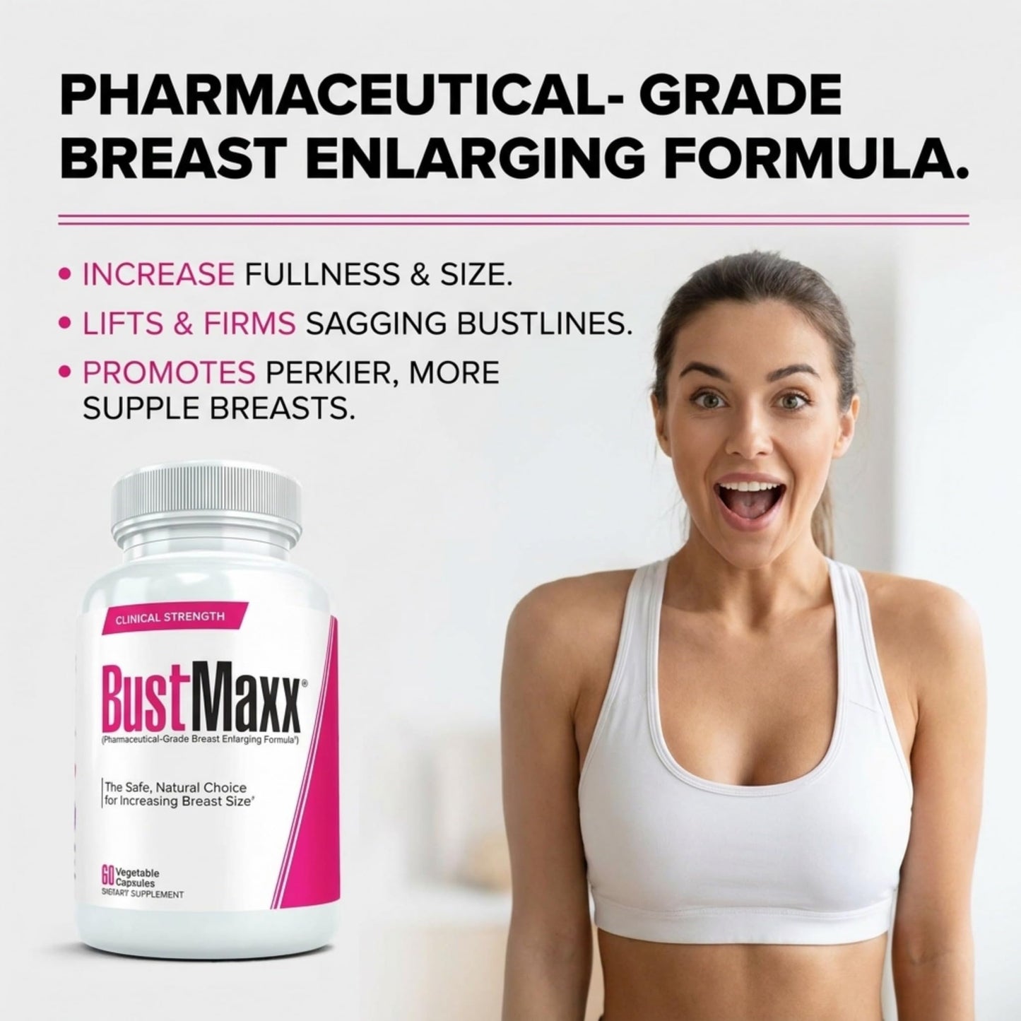 BustMaxx Breast Enhancement Supplement for Natural Growth Capsule 60 Count