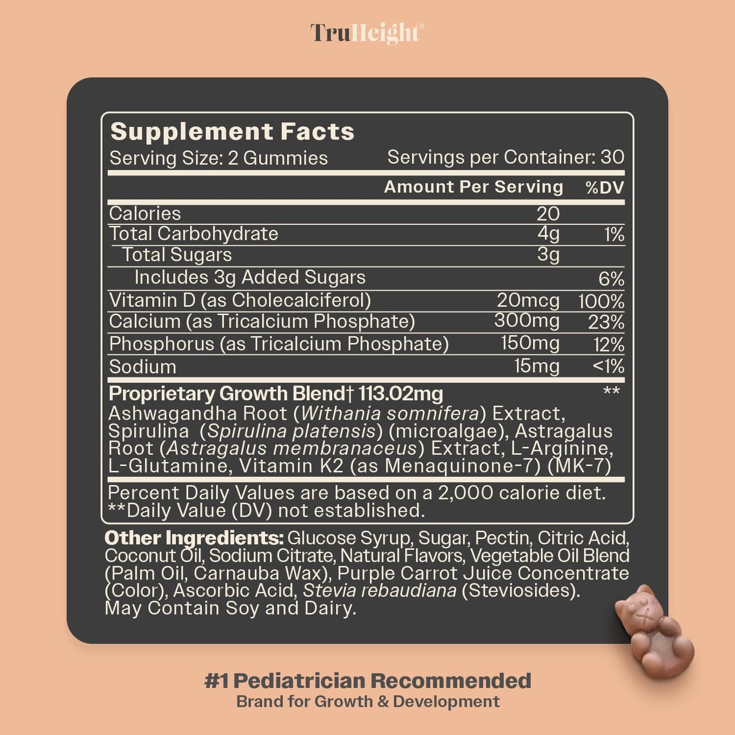 ProHeight TruHeight Growth Gummies Watermelon 60 Gummies