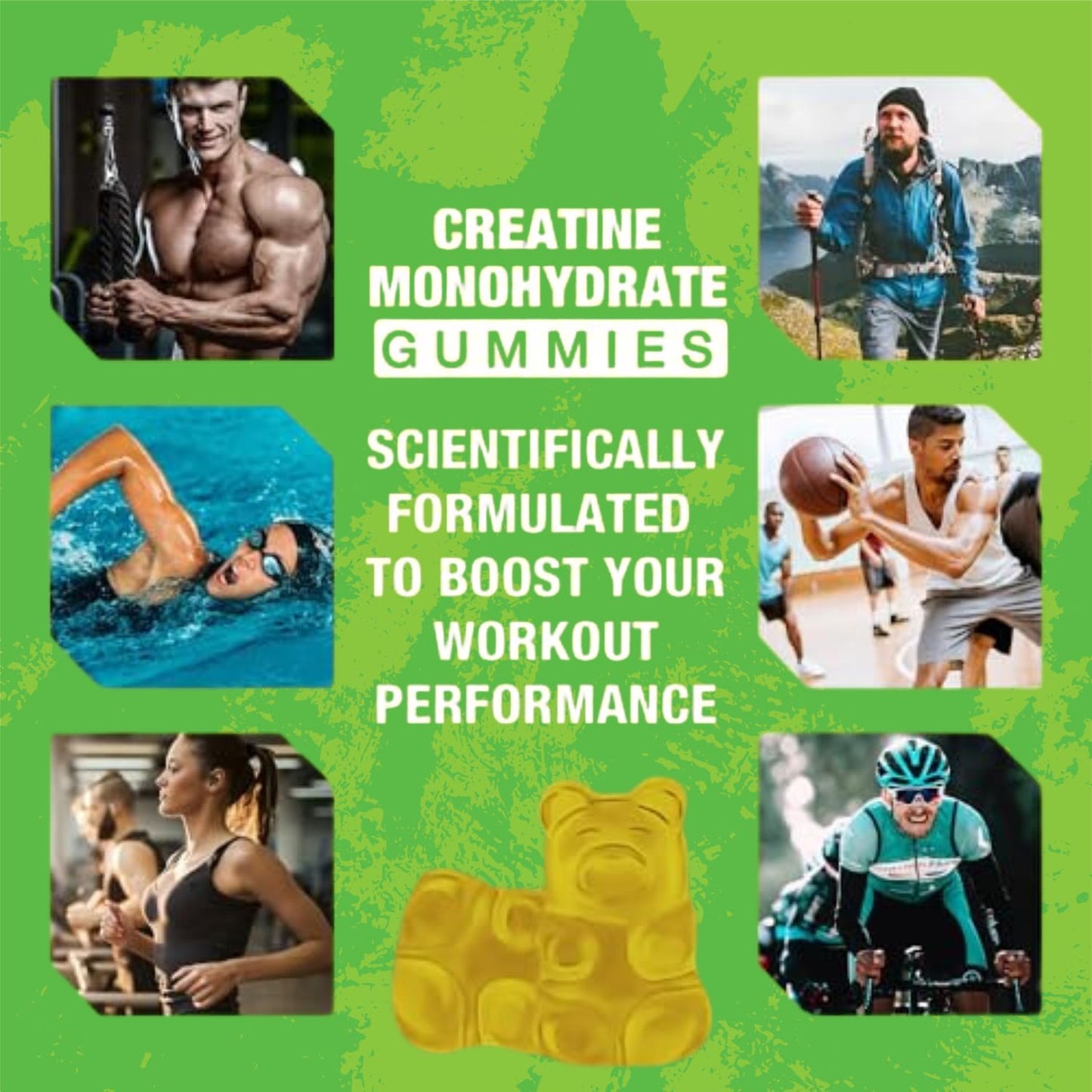 Riyuetian Creatine Monohydrate Gummies 120 Count