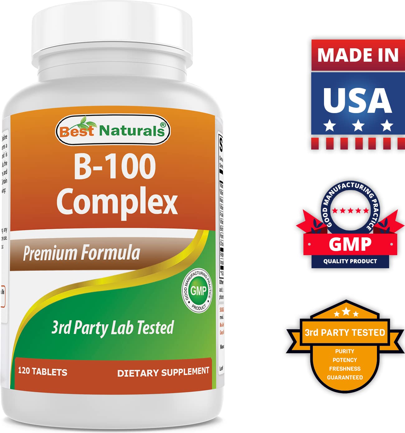 Best Naturals B-100 Complex 120 Tablets