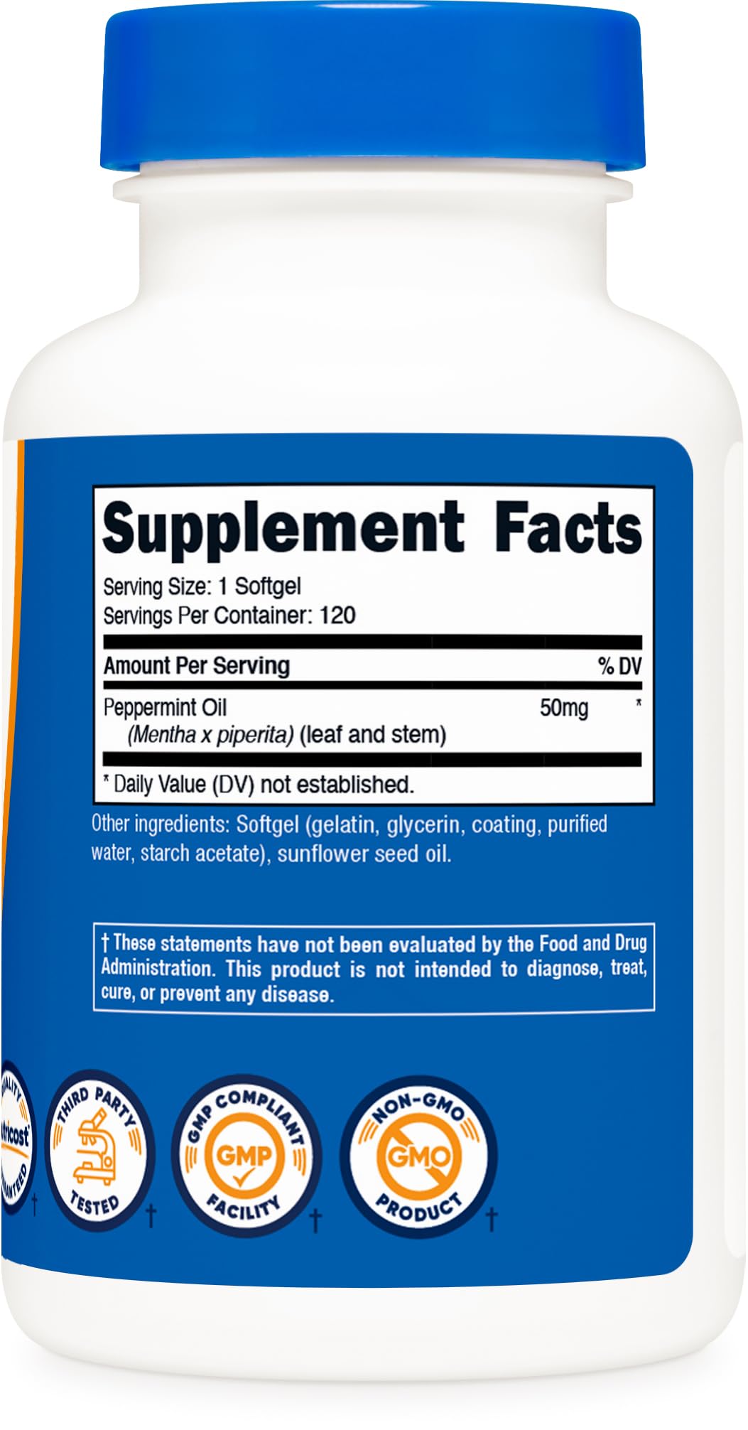 Nutricost Peppermint Oil Softgels 120 Softgels
