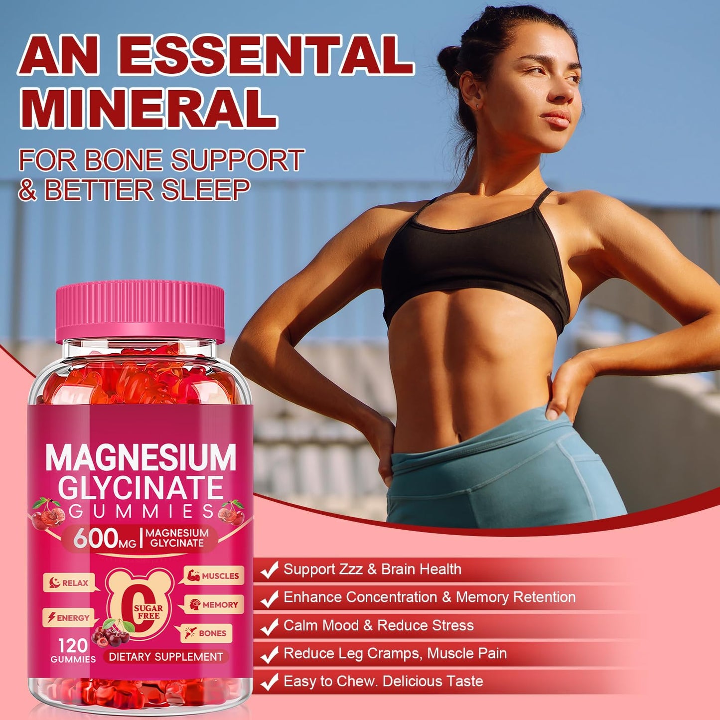 Cytona Magnesium Glycinate 600mg Gummies 120 Count