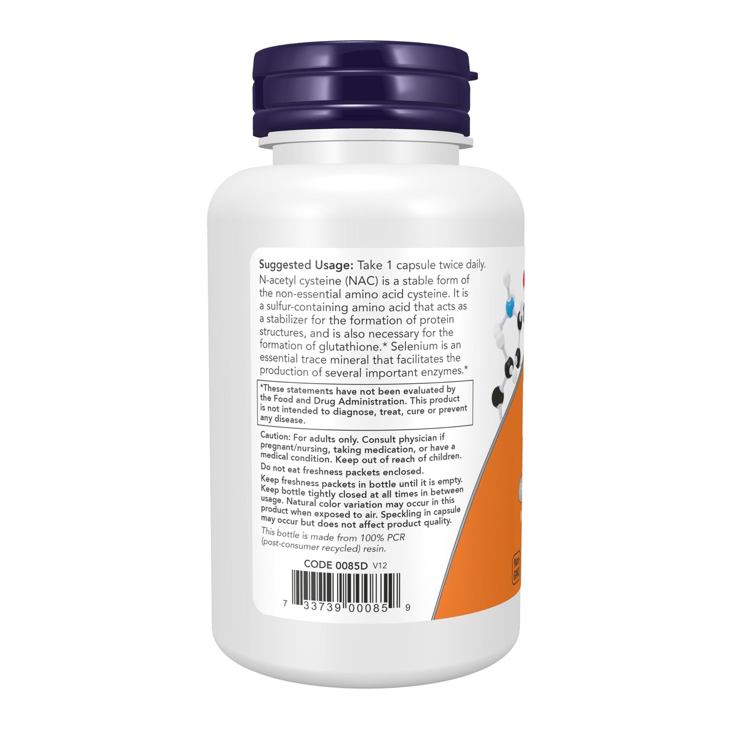 NOW Foods NAC (N-Acetyl Cysteine) 600 mg with Selenium, 200 Capsules