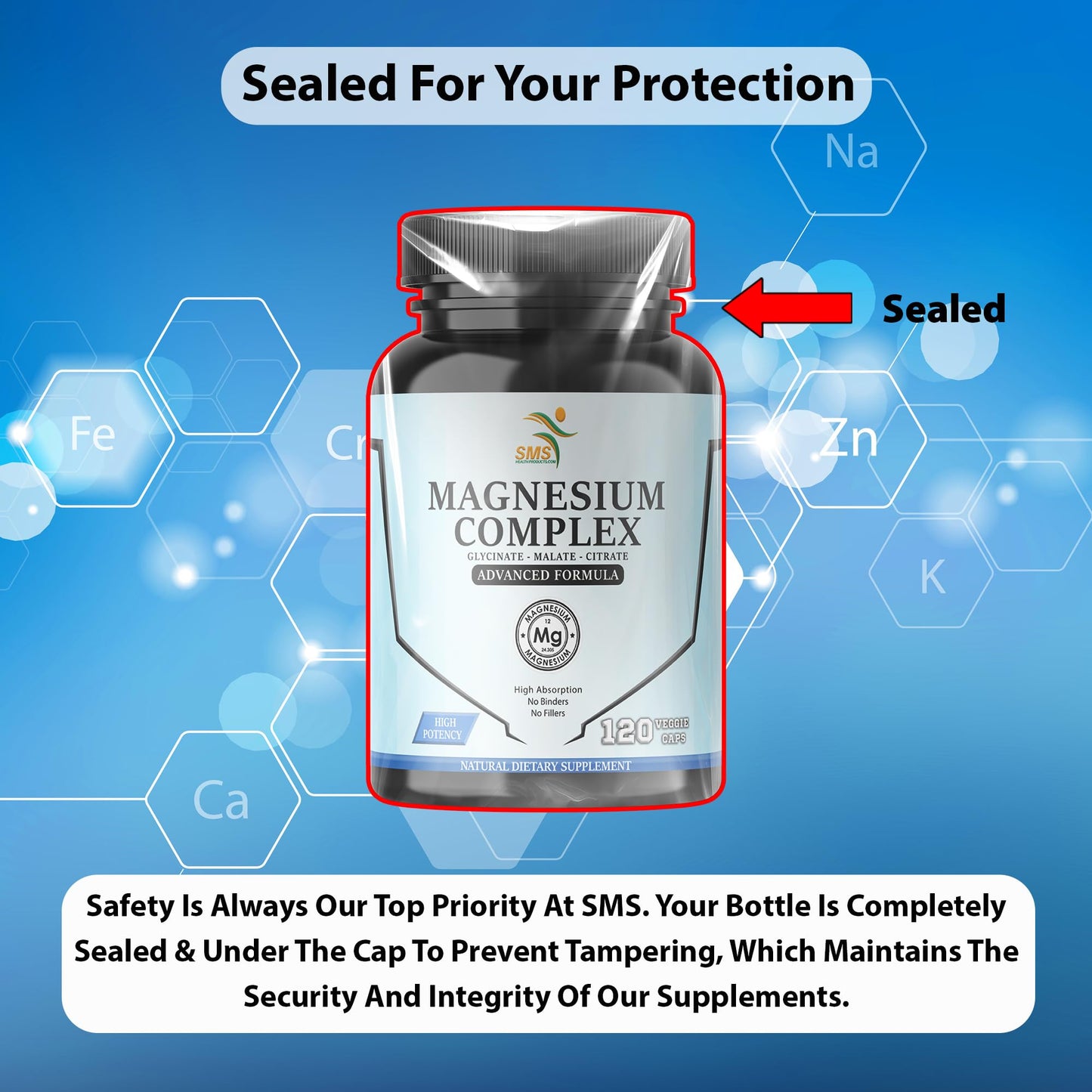 SMSHEALTHPRODUCTS.com Magnesium Complex Capsule, 120 Capsules