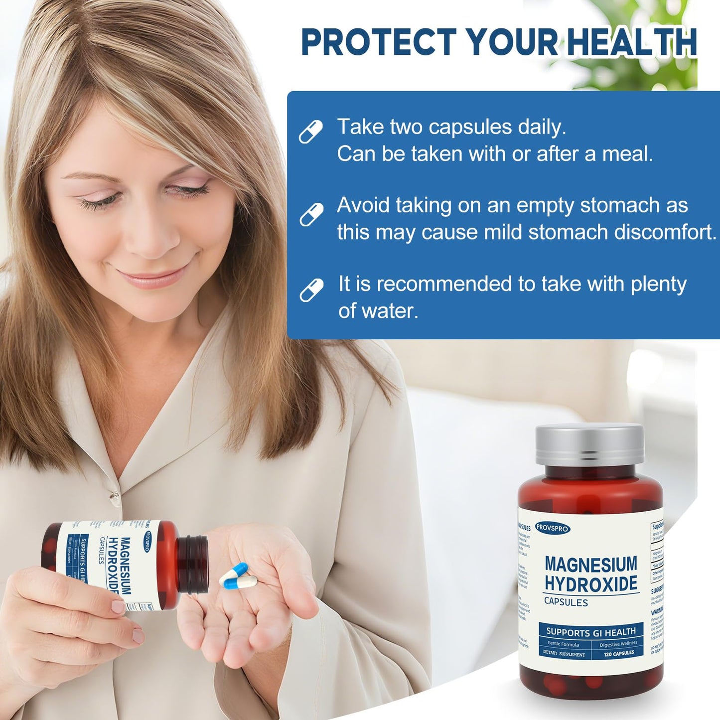 Provspro Magnesium Hydroxide Capsules 120 Capsules