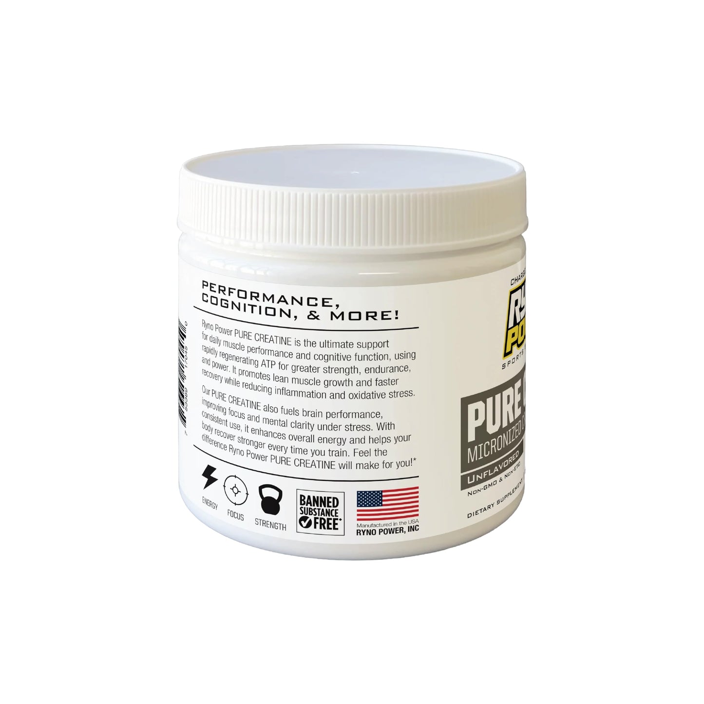 Ryno Power Pure Creatine Powder 8.8 Ounce