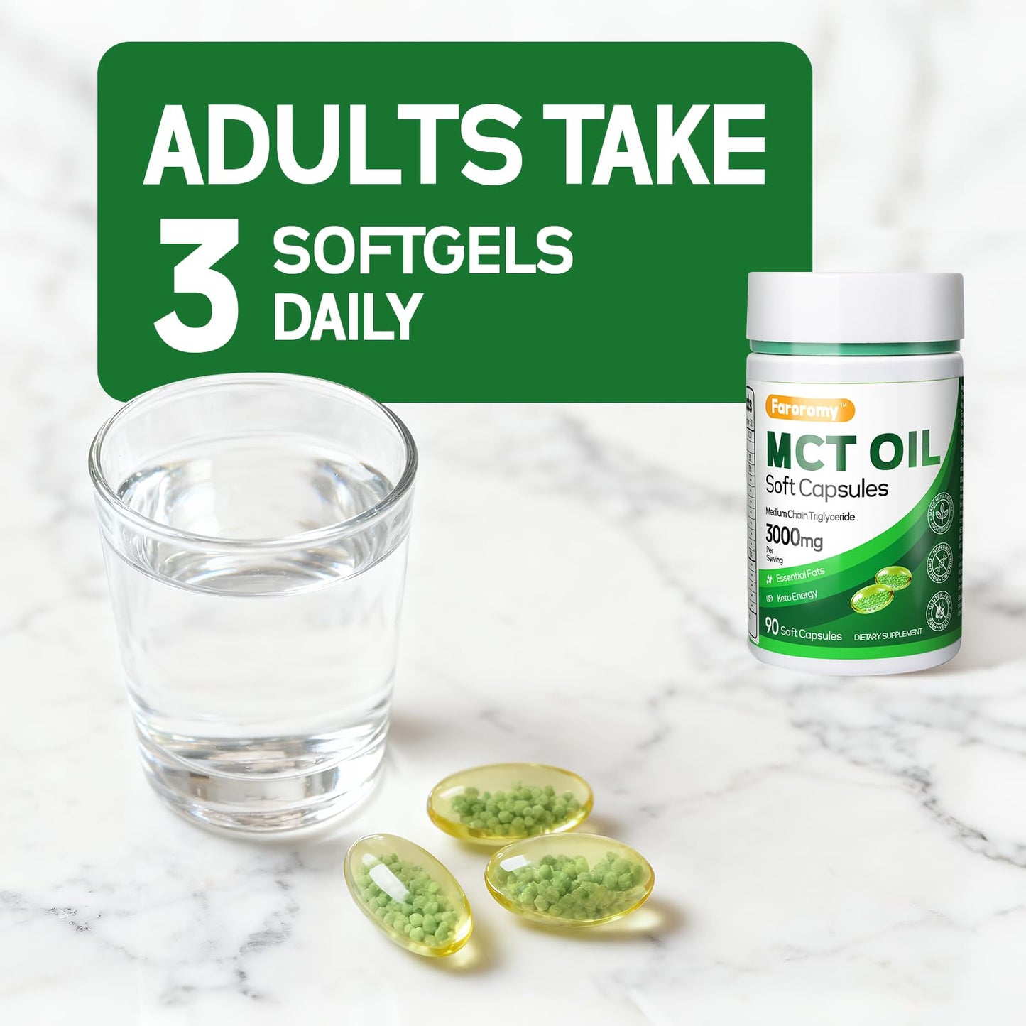 Faroromy MCT Oil Softgels C8 90 Count