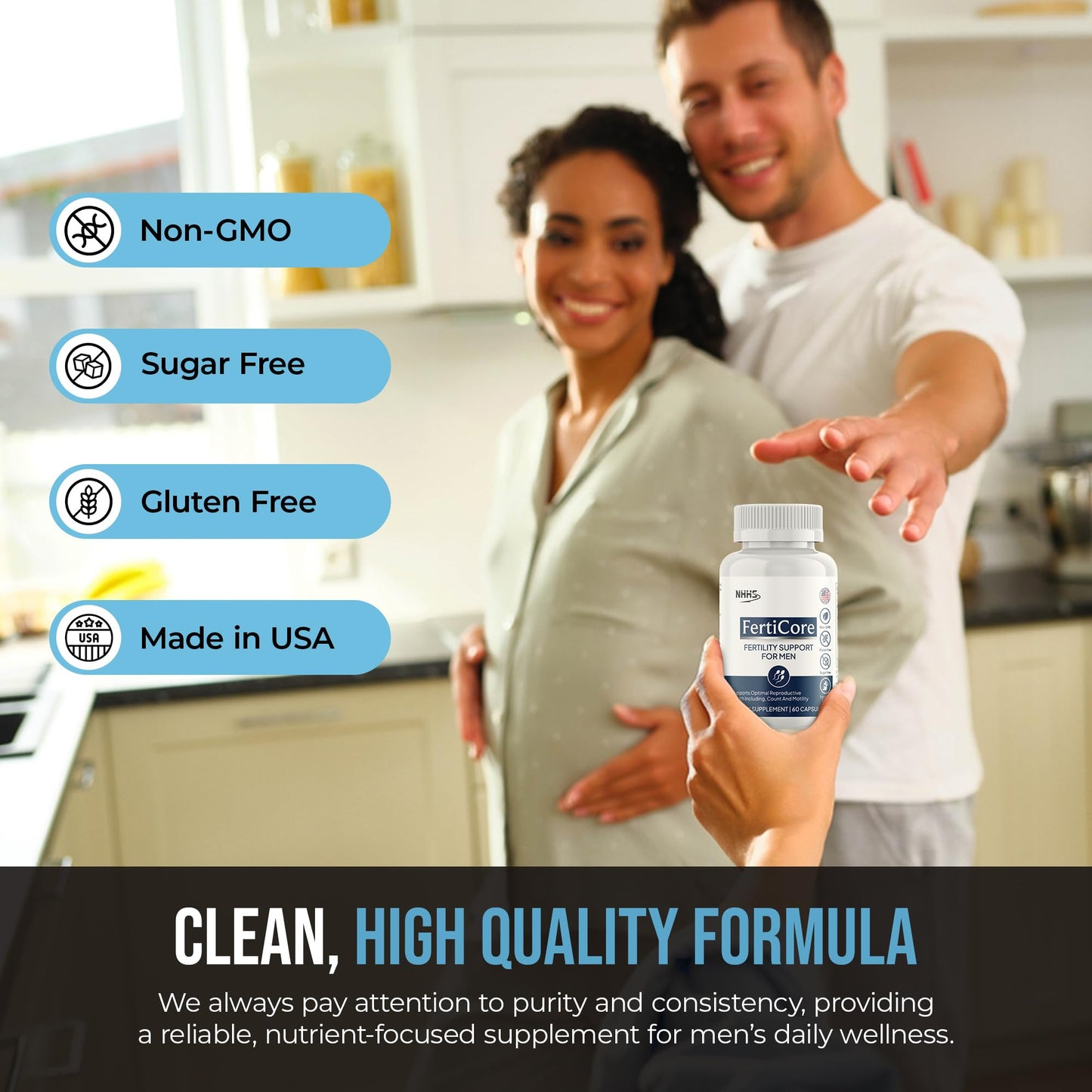 NHHS FertiCore Men's Fertility & Reproductive Wellness Supplement Capsule 1 Count