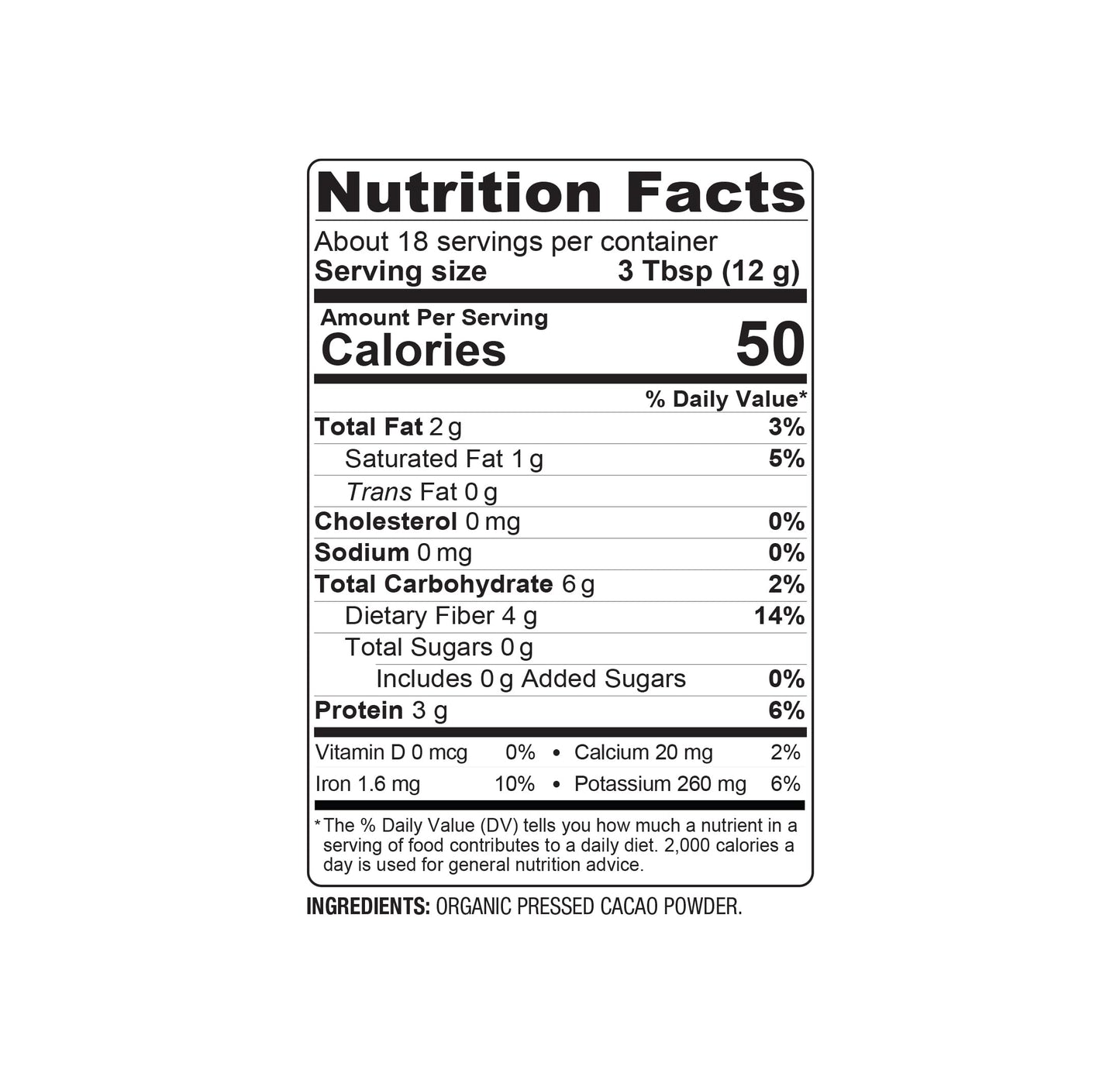 BareOrganics Cacao Powder Powder 8 oz