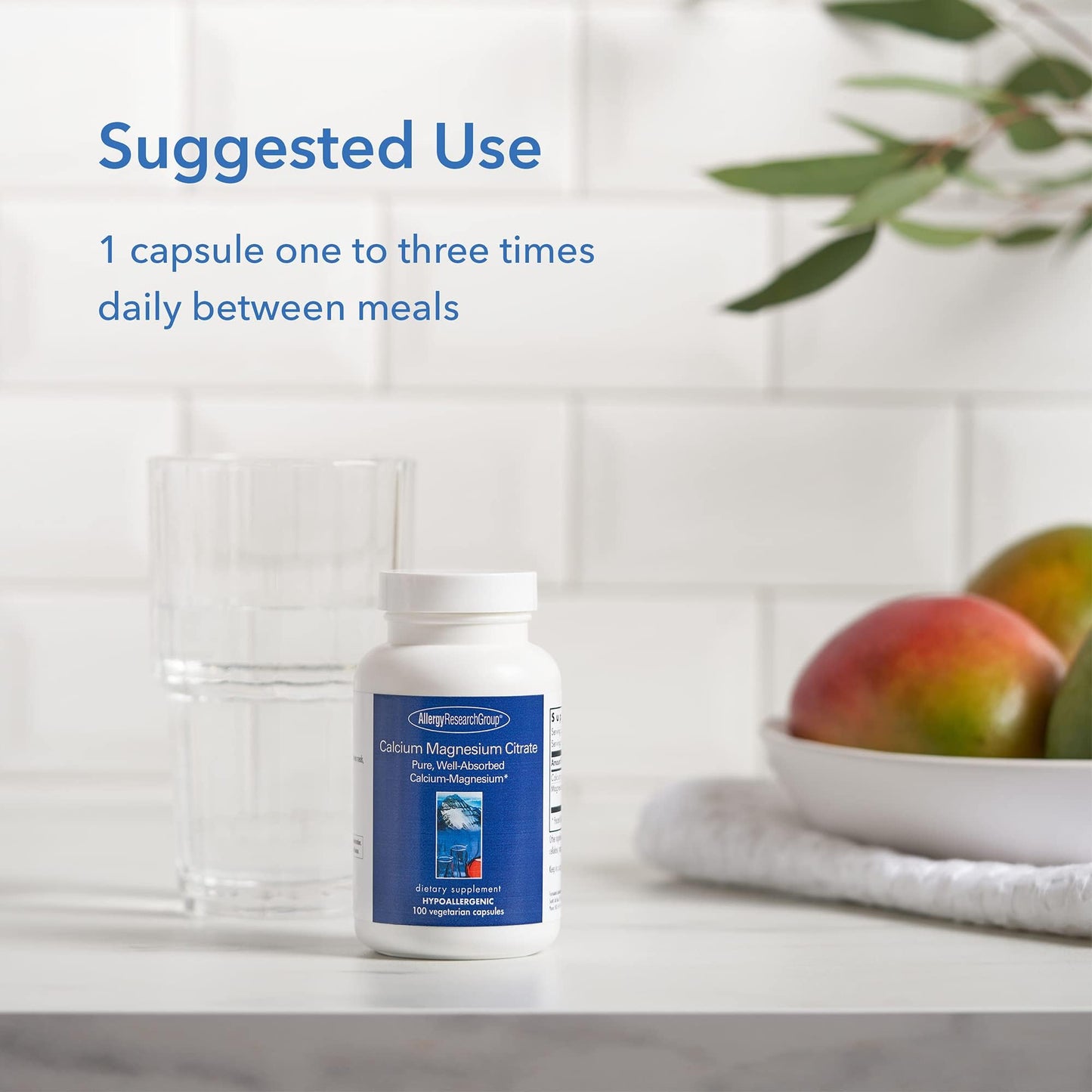 Allergy Research Group Calcium Magnesium Citrate Equal Ratio 100 Capsules