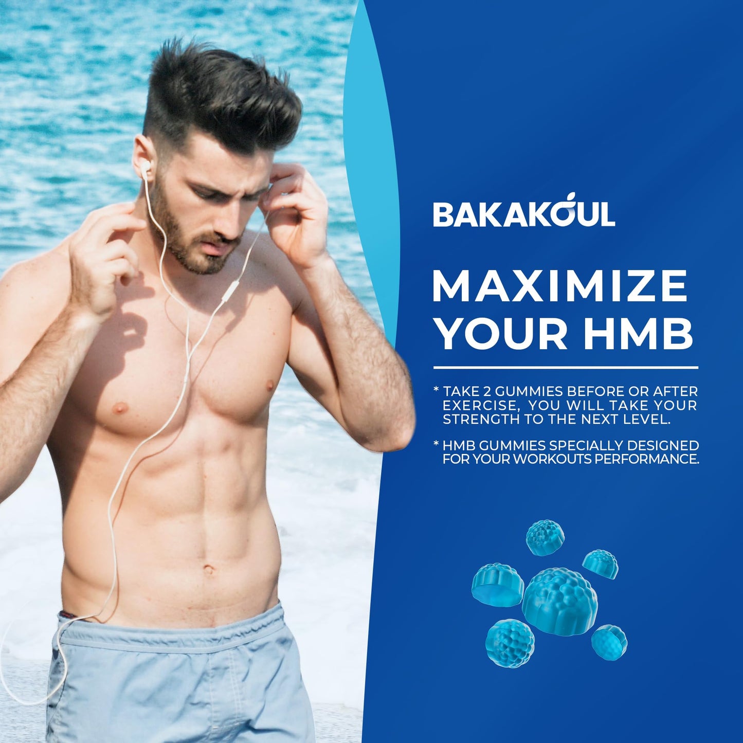 BAKAKOUL HMB and L-Leucine Gummies, 360 Count