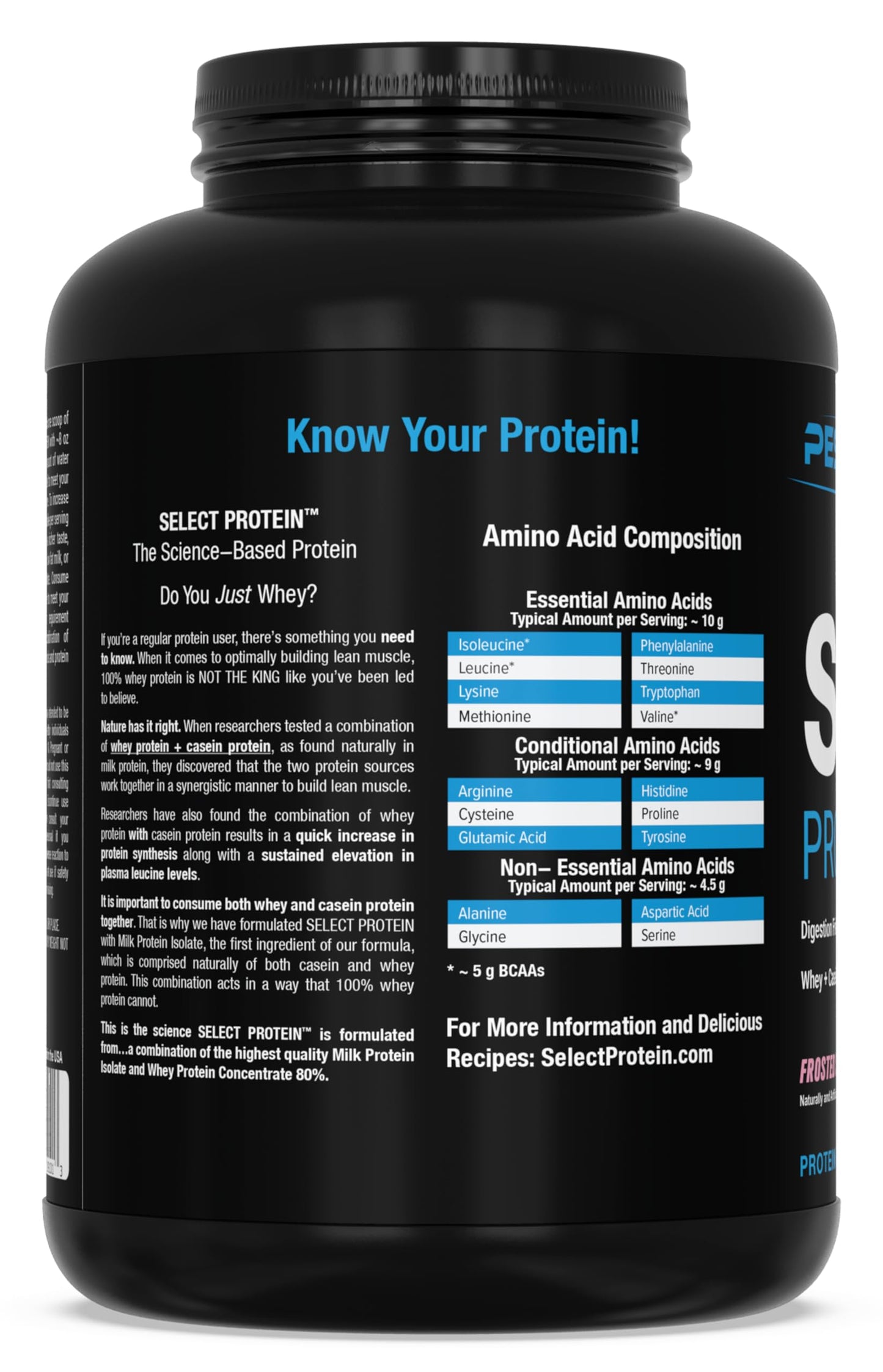 PEScience Select Protein Powder, Whey and Casein Blend, 55 Servings