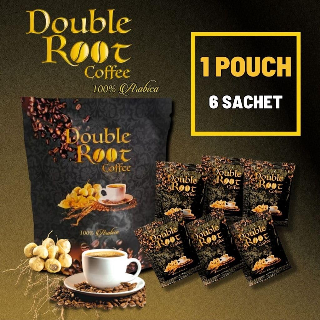 Double Root Coffee Arabica Cafe Stamina Energy Support Powder 1 Ounce