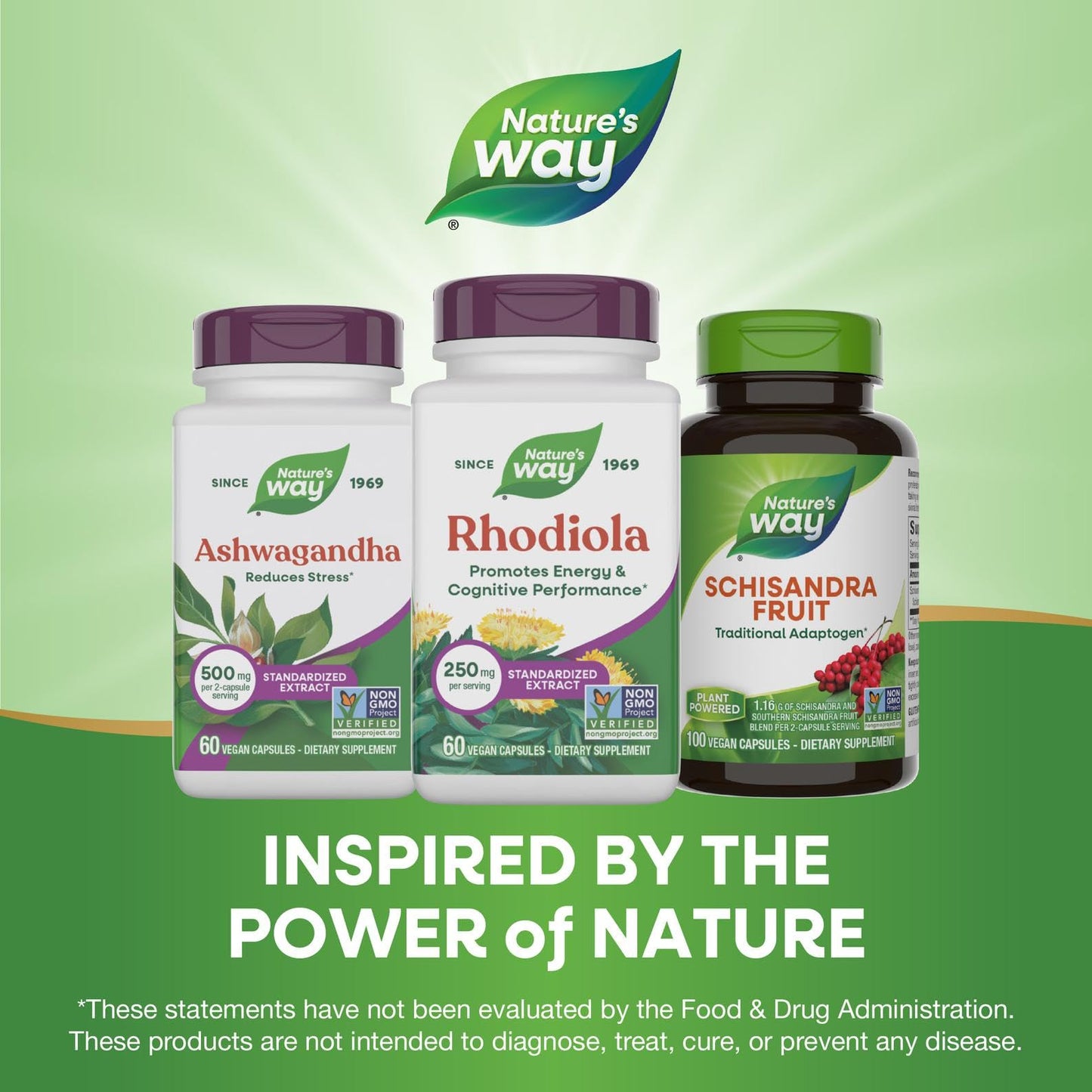Nature's Way Rhodiola 250mg Capsules for Cognitive Performance & Energy Support, 60 Count