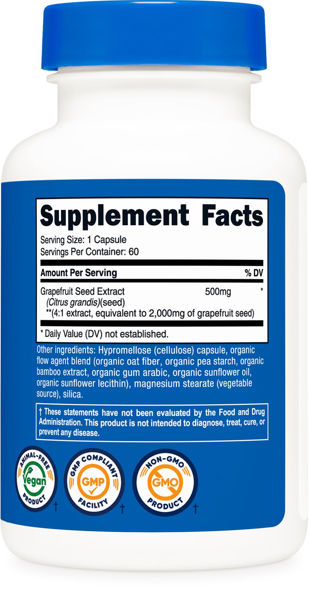 Nutricost Grapefruit Seed Extract Capsules, 60 Count
