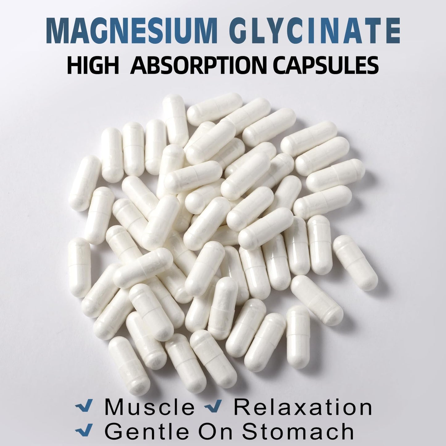 Allcoovita Magnesium Glycinate 400 mg Capsules, 180 Count