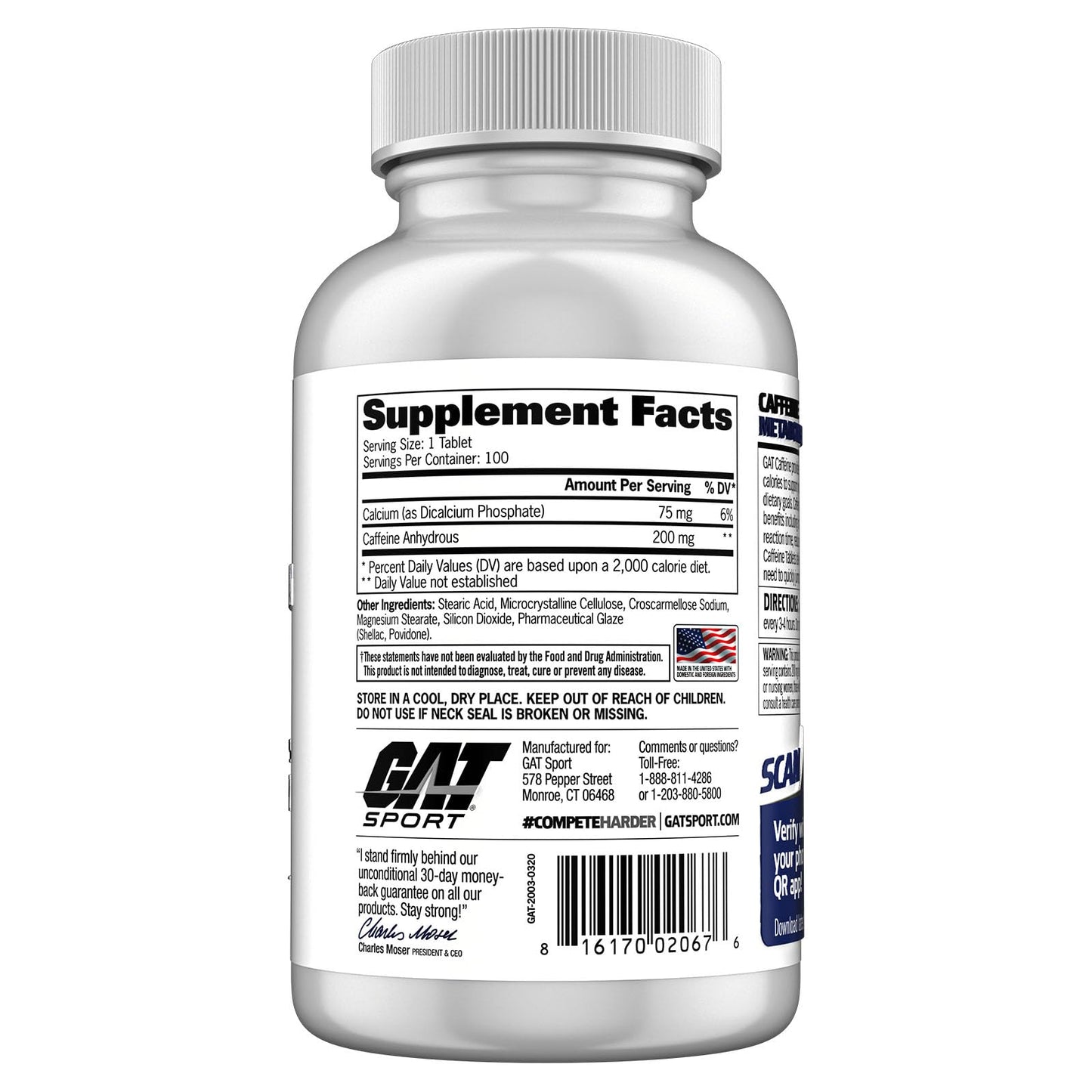 GAT SPORT Essentials Series CLA 1250 Softgels, 180 Count