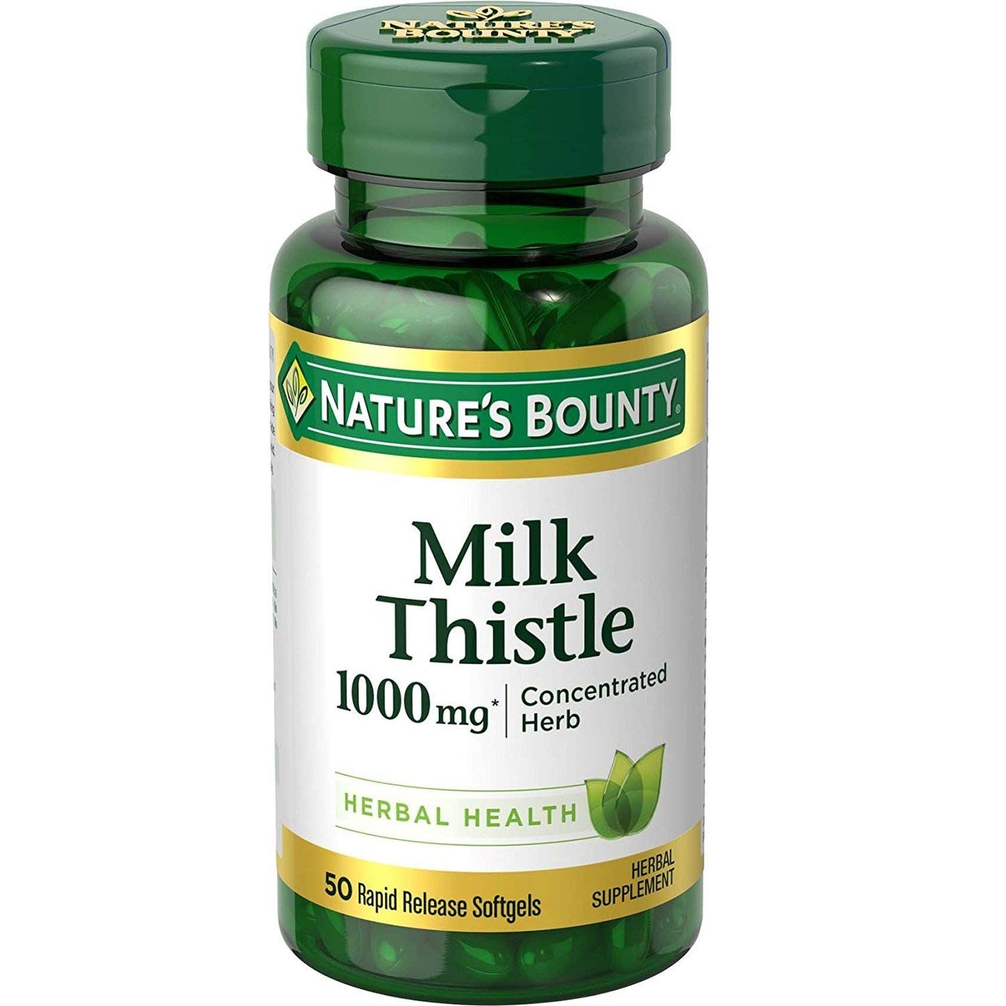 Nature's Bounty Milk Thistle 1000mg Softgels, 100 Count