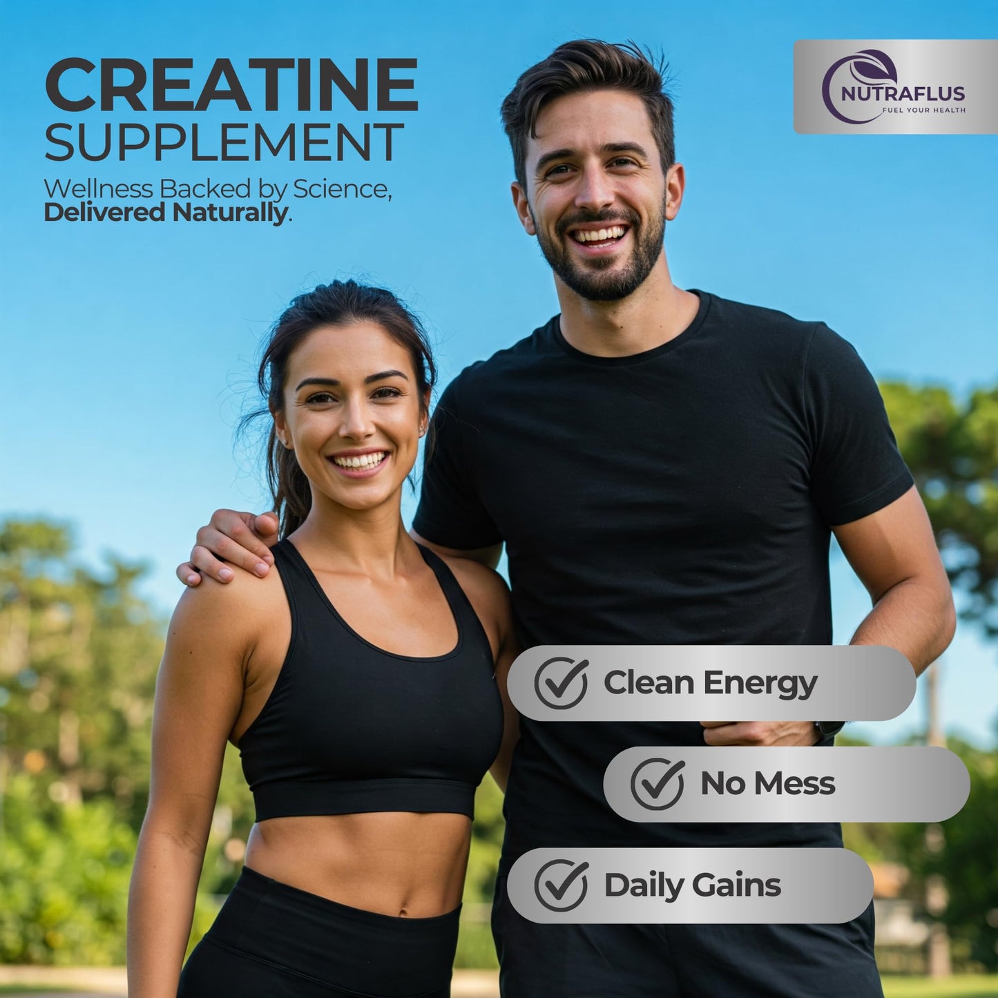 NUTRAFLUS Creatine Monohydrate Gummies, 120 Count