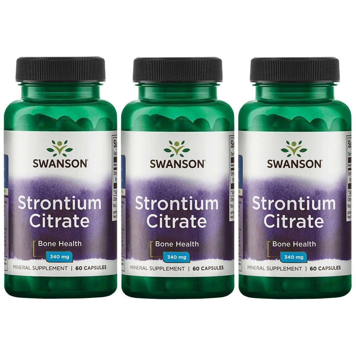 Swanson Premium Brand Strontium Citrate 340 mg, 180 Capsules