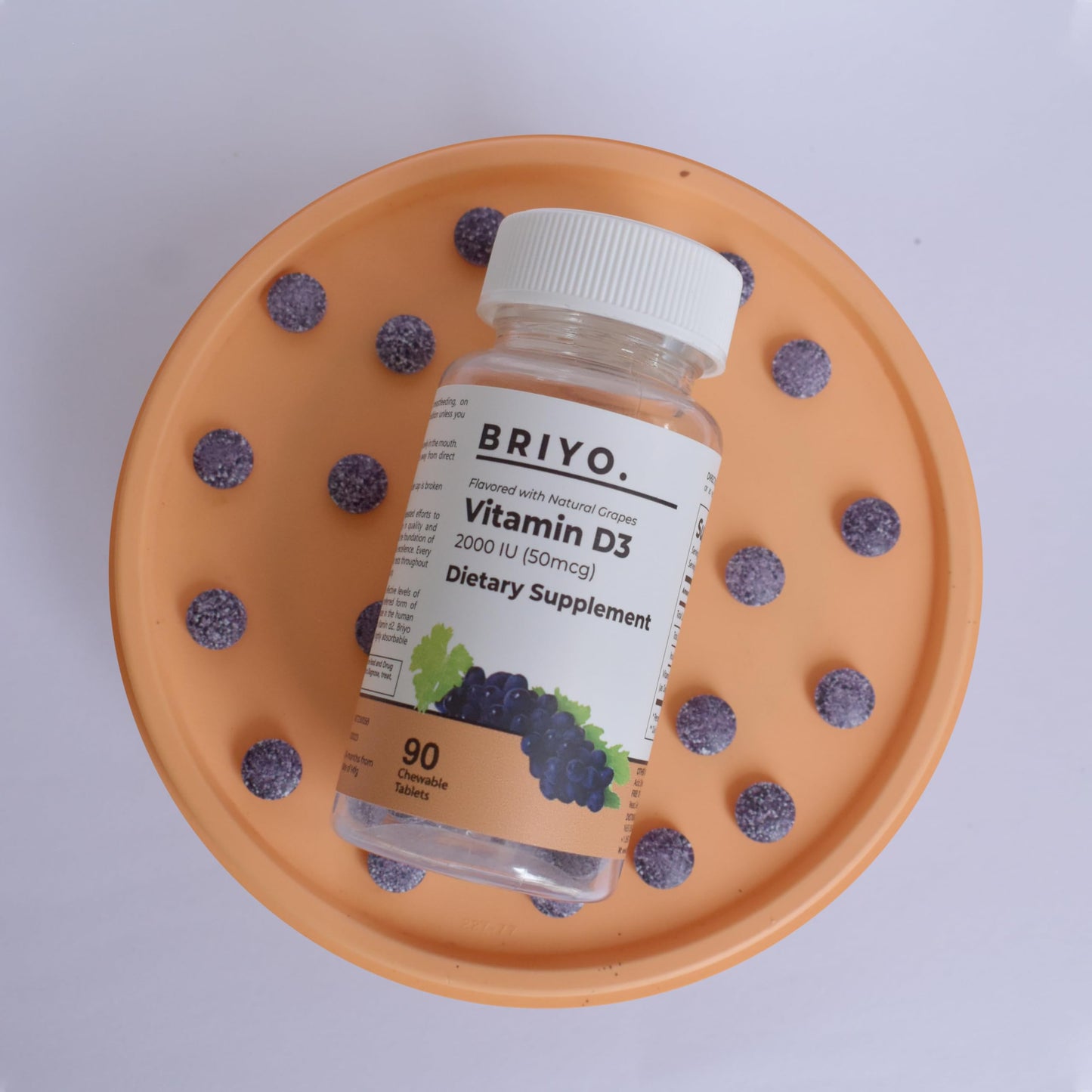Briyosis Vitamin D3 2000 IU Tablets, 90 Tablets