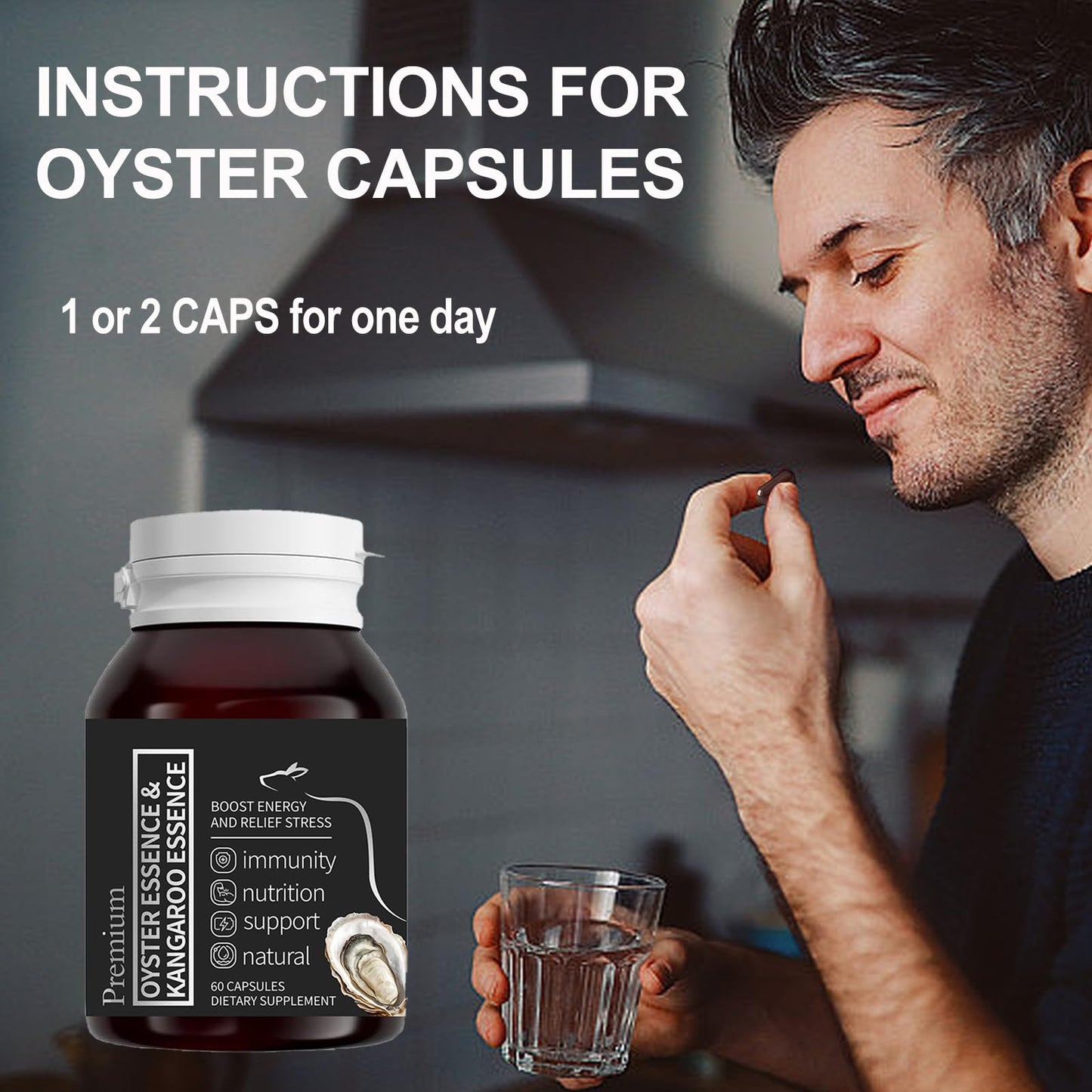 Peehss Oyster Extract Zinc Capsules, 60 Capsules