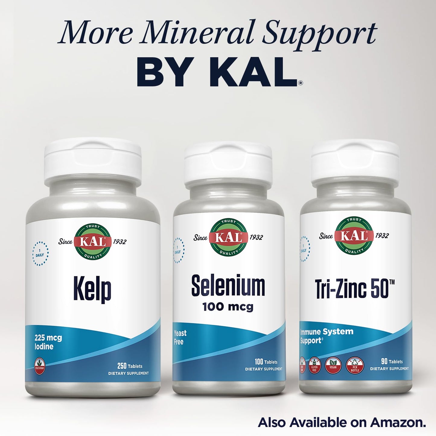 KAL 225 Mcg Kelp Iodine 250 Tablets