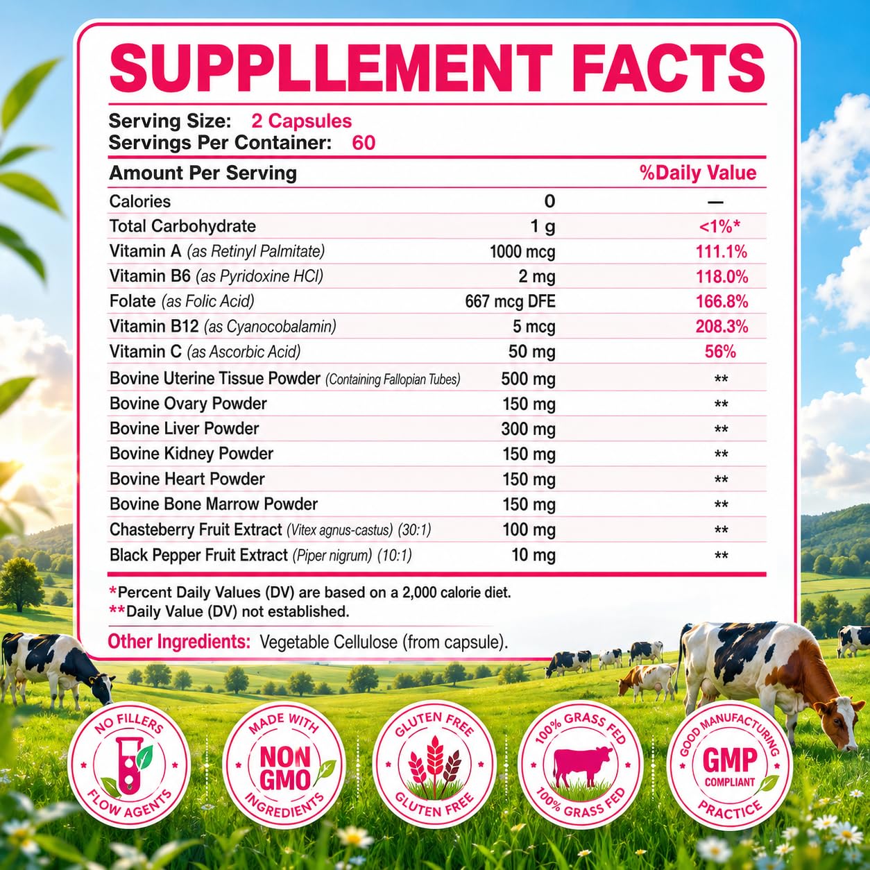 SKLIA Beef Organ Supplement for Women Capsules 240