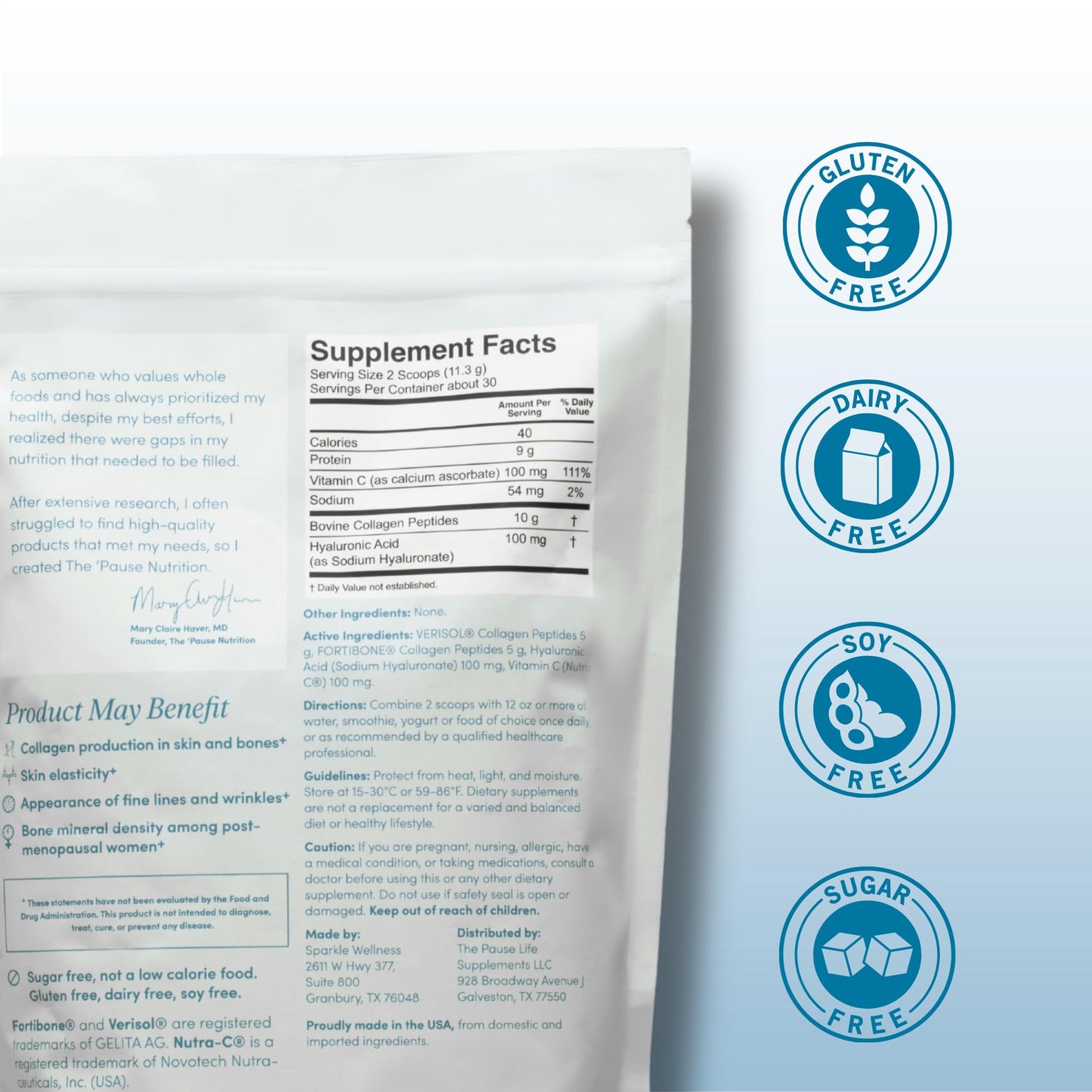 The 'Pause Life Fiber GDX + Skin & Bone Bundle, Fiber & Collagen Powders