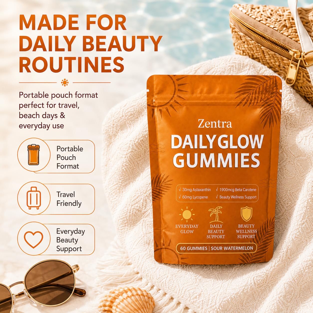 Magnixa Zentra Daily Glow Gummies 60 Count