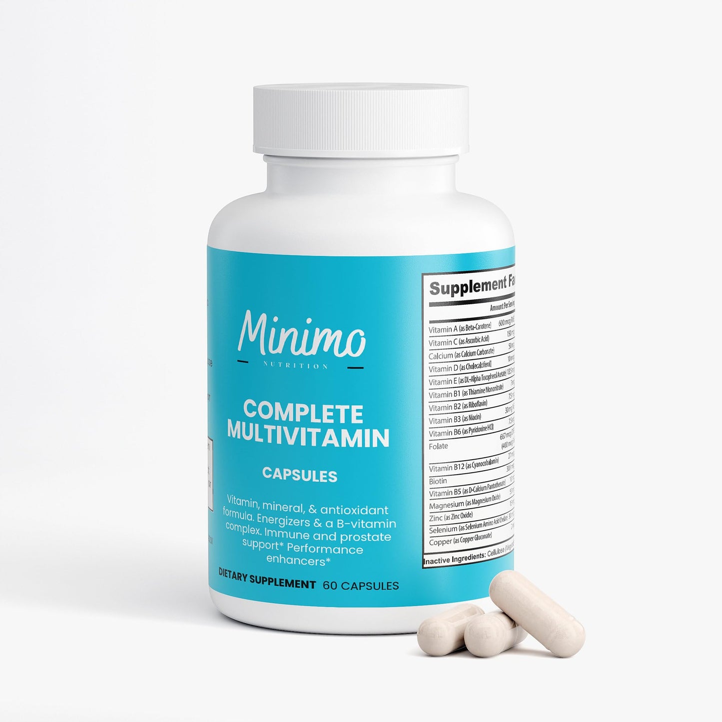 Minimo Nutrition Complete Multivitamin + Immunity Boost Capsule, 60 Capsules