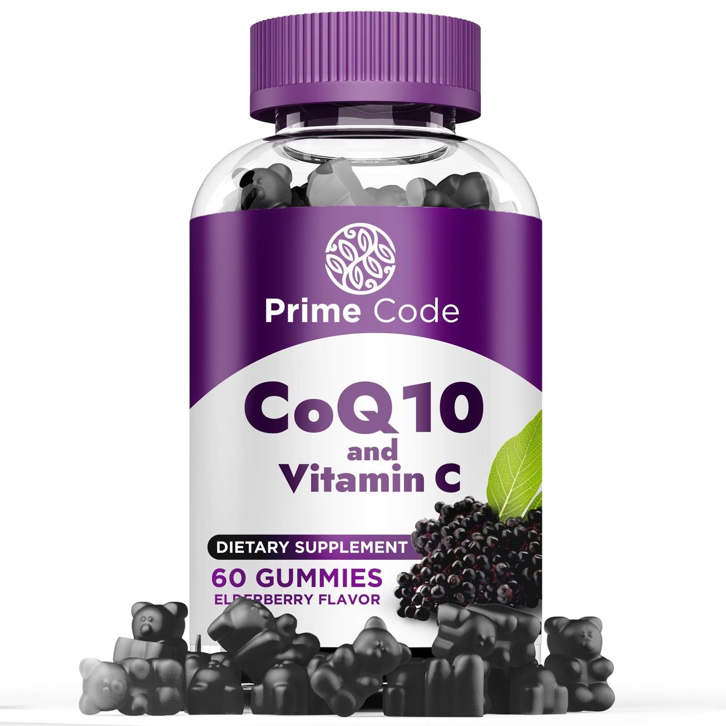 Prime Code CoQ10 Gummies 200mg with Vitamin C, 60 Gummies
