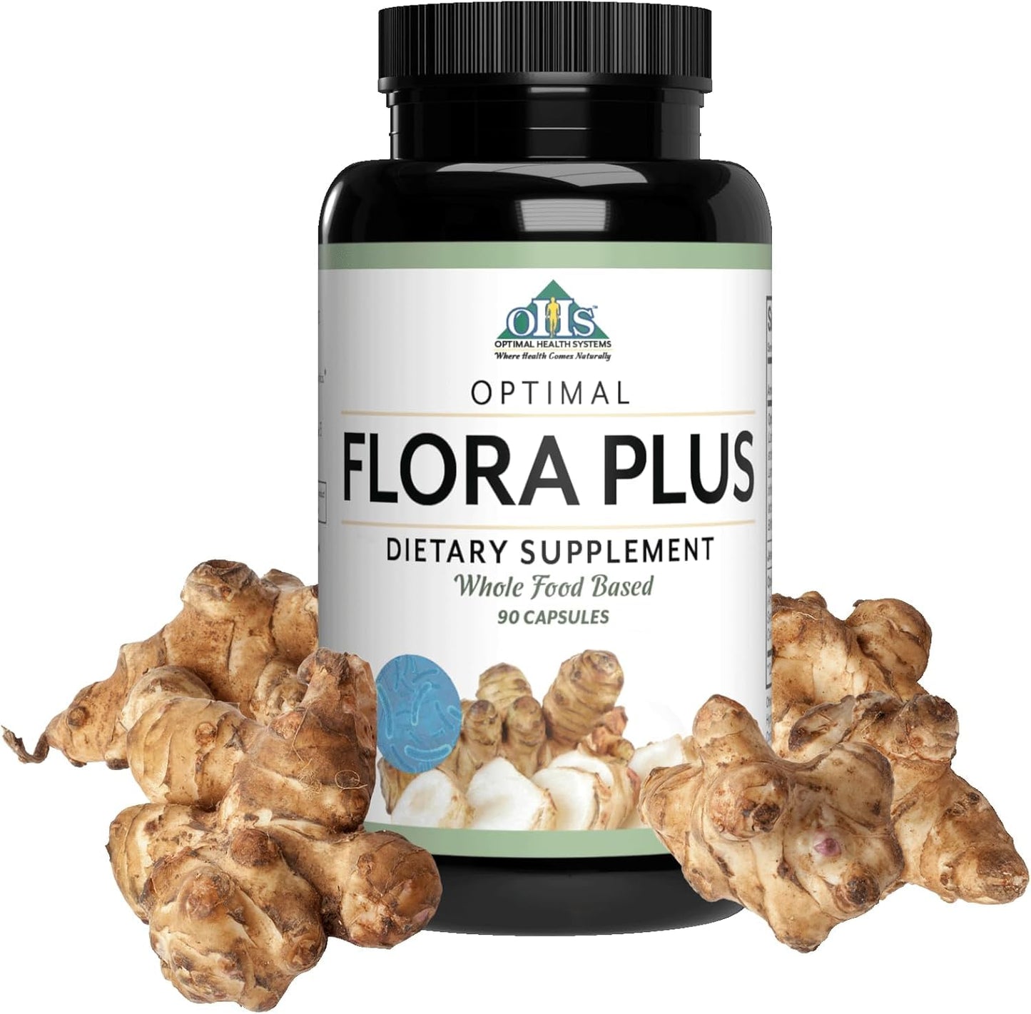Optimal Health Systems Flora Plus Probiotic Digestive Support 9 Strains Artichoke 270 Capsules