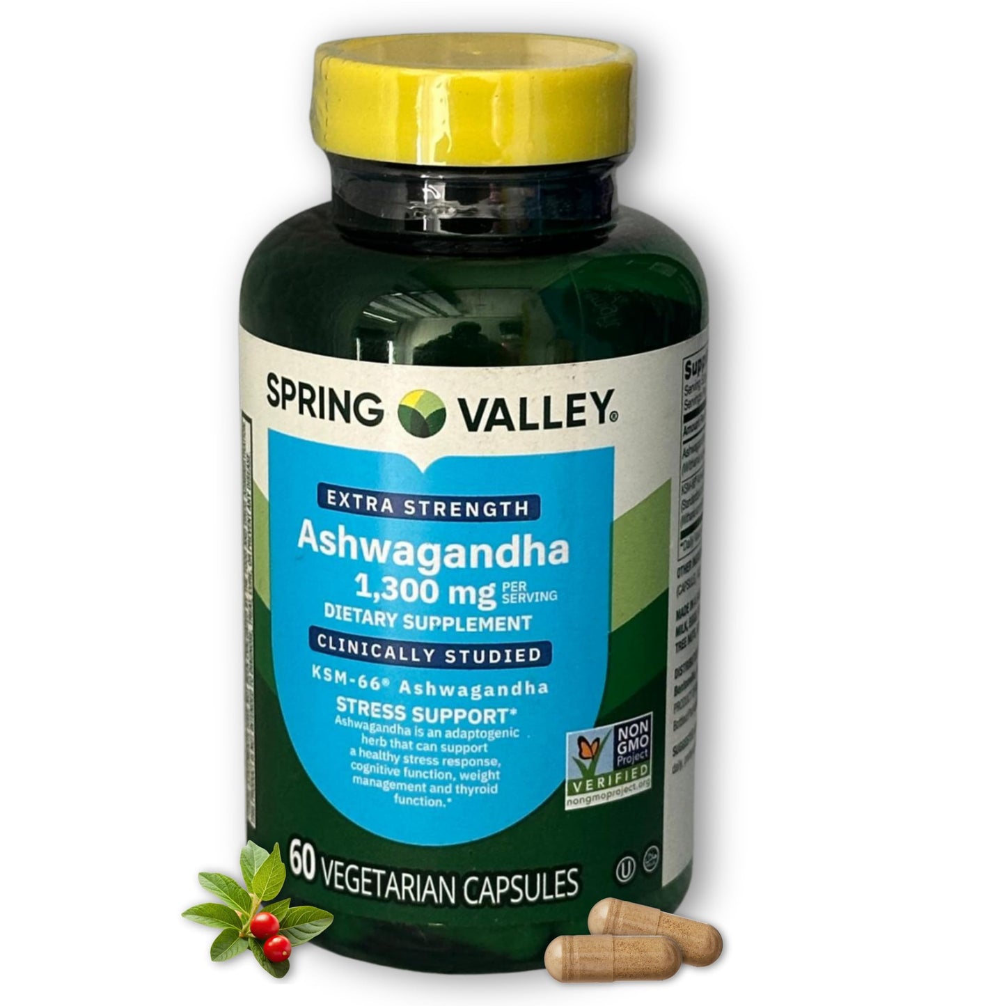 Fusion Shop Store Ashwagandha KSM-66 1300mg Capsules, 60 Capsules