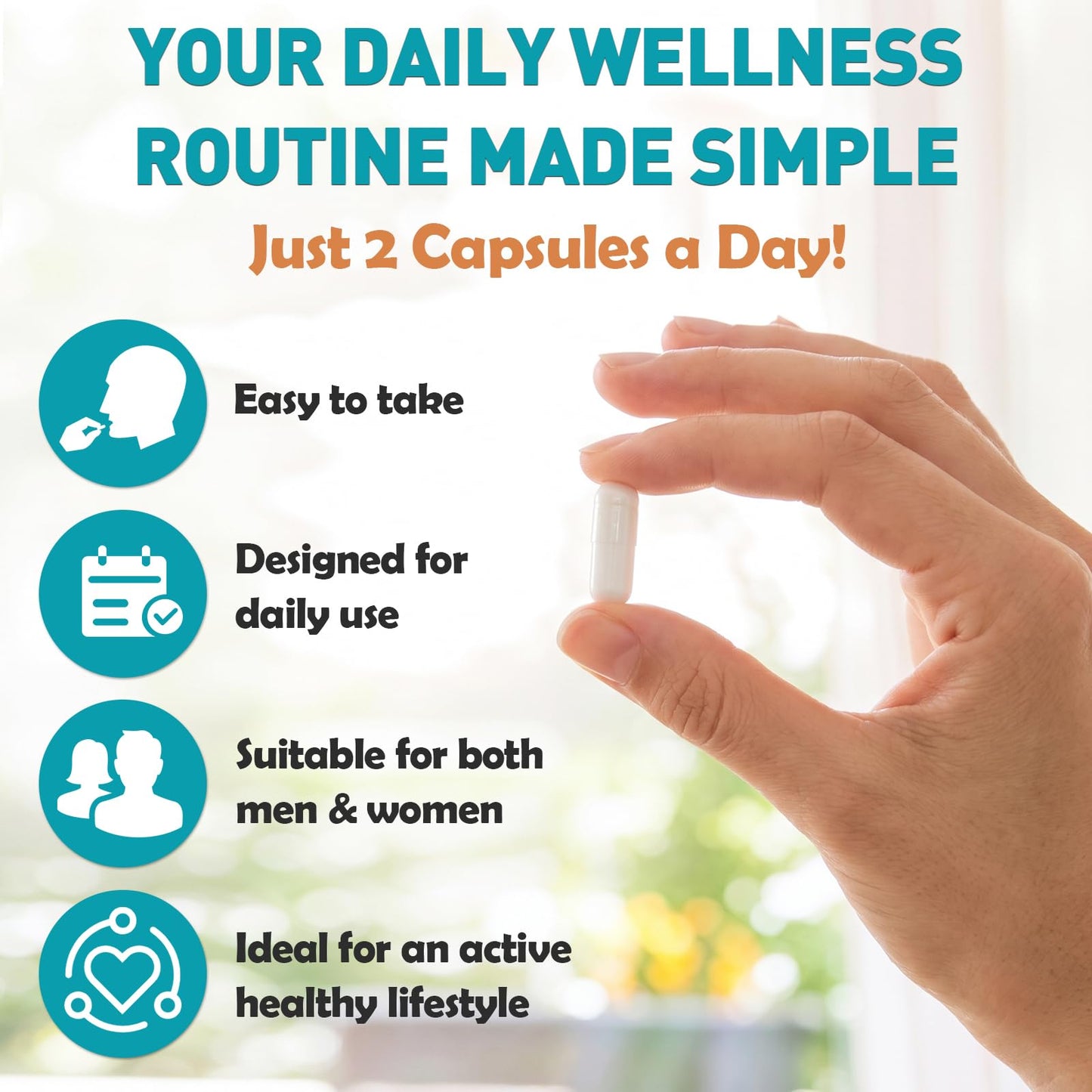 PolePlus Probiotic Supplement for Women & Men 4 Billion CFU Digestive Support with Prebiotic Fiber, Turmeric Root Extract, Moringa Leaf & Black Pepper, Non-GMO, 90 Capsules