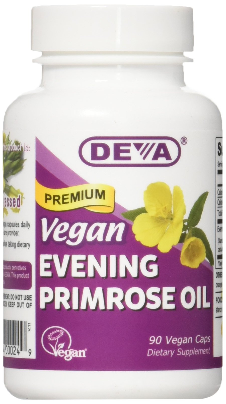 Deva Nutrition Evening Primrose Oil Capsules, 90 Count