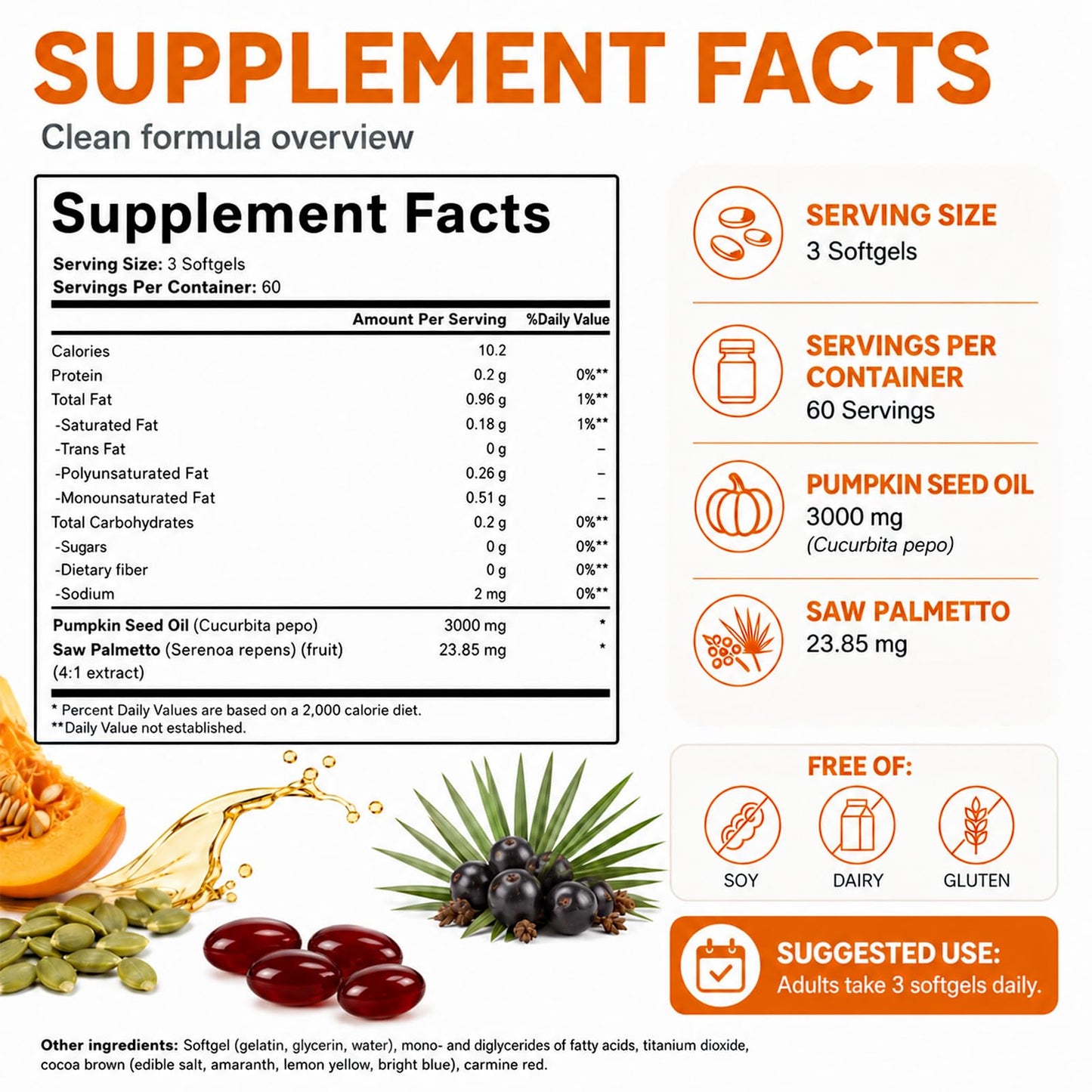 Ikokei Everly Pumpkin Seed Oil with Saw Palmetto 1 Softgel