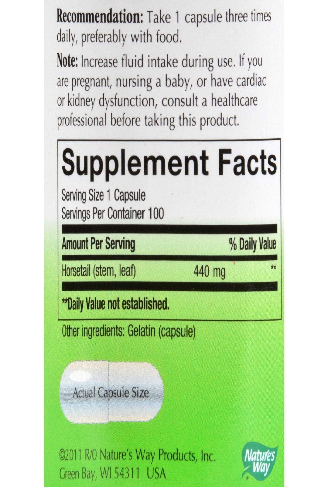 Nature's Way Horsetail Grass Capsules 200 Capsules