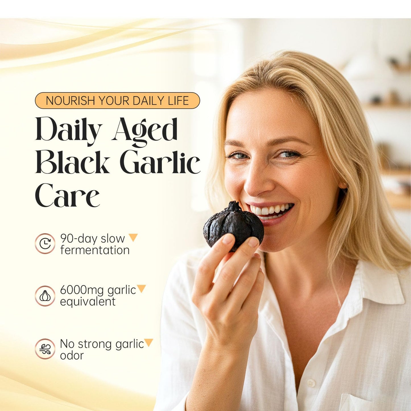 BnPnCn Fermented Aged Black Garlic Extract Supplement Softgels, 300 Softgels