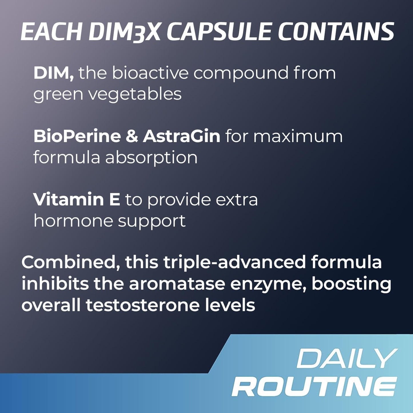 PrimeGENIX DIM 3X 200mg Estrogen Blocker & Aromatase Inhibitor for Men Capsules, 90 Count