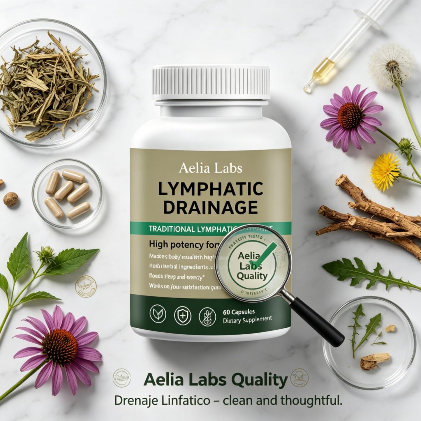 Aelia Labs Drenaje Linfatico Capsule 60 Count