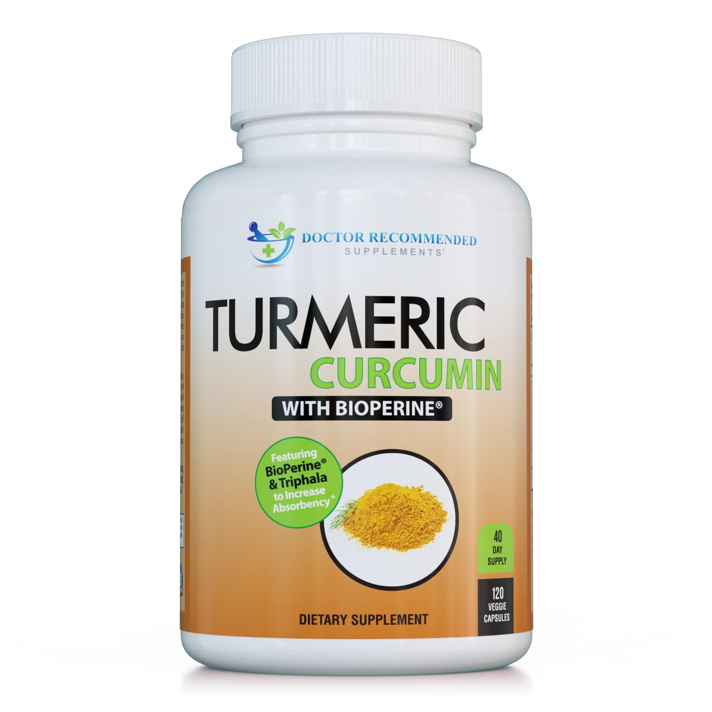 Doctor Recommended Supplements Turmeric Curcumin Capsule 120 Count