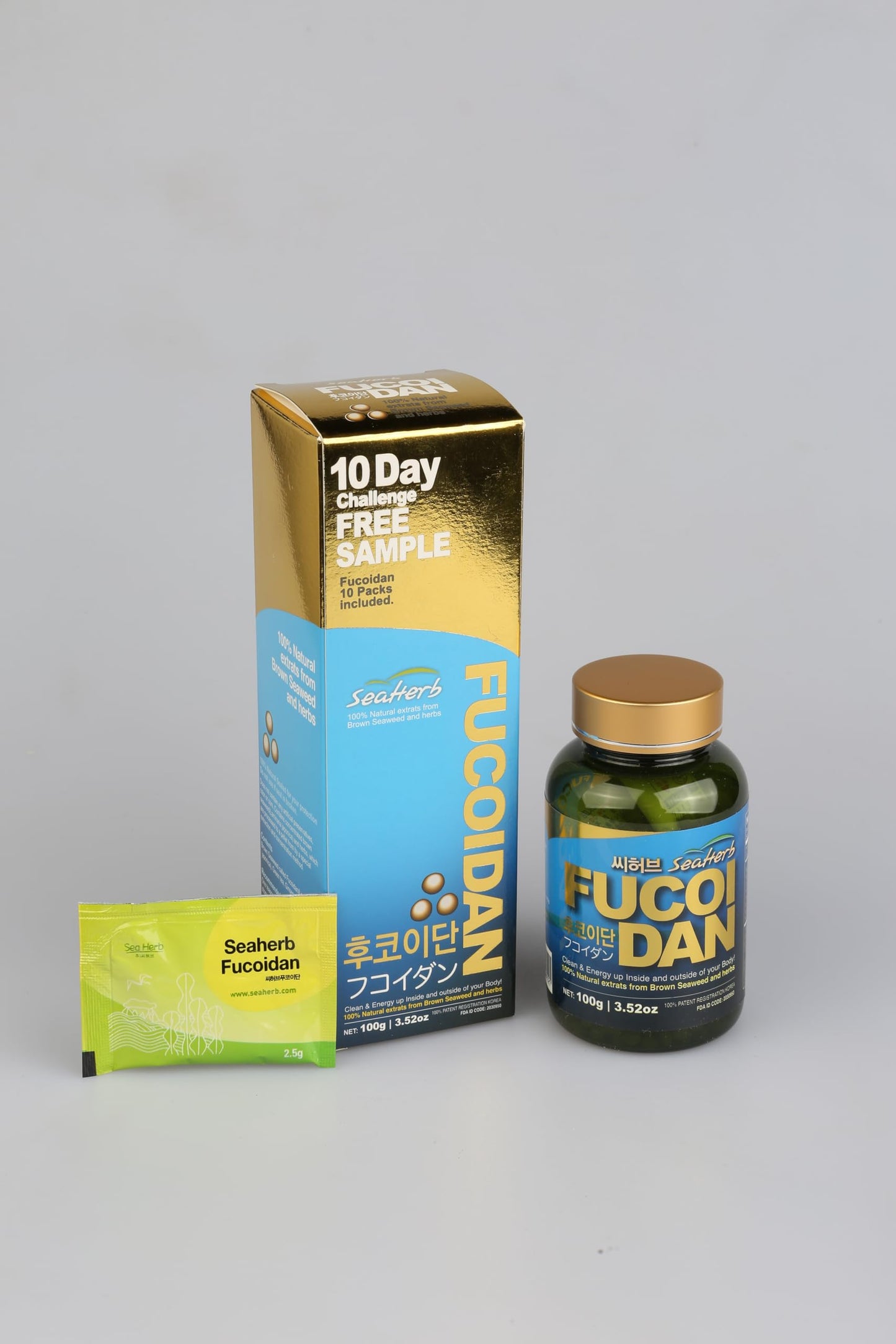 SeaHerb Fucoidan Brown Seaweed Extract Marine Supplement Powder 4.41 oz