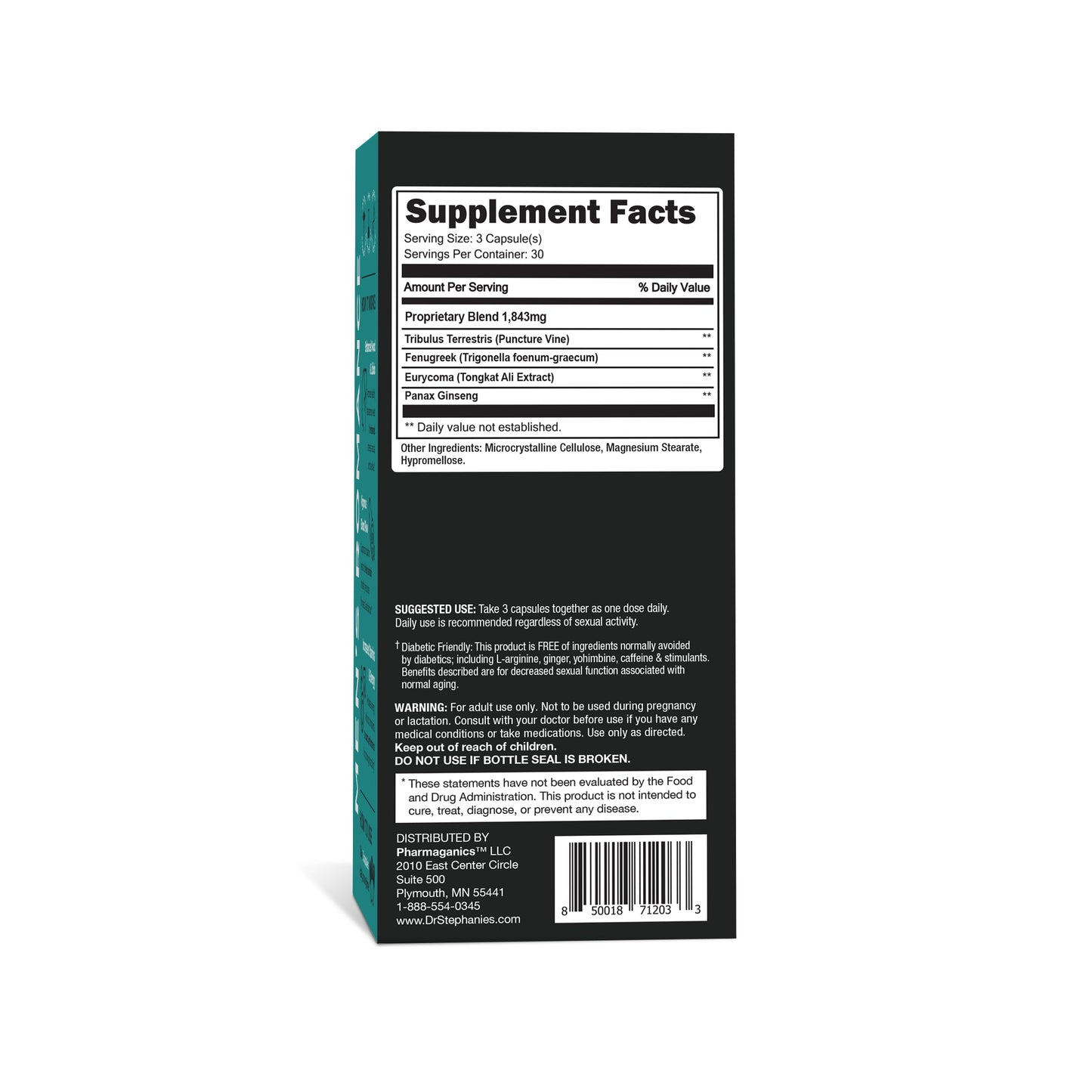 Pharmaganics Dr. Stephanie's Men's Romance Capsule 90 Count