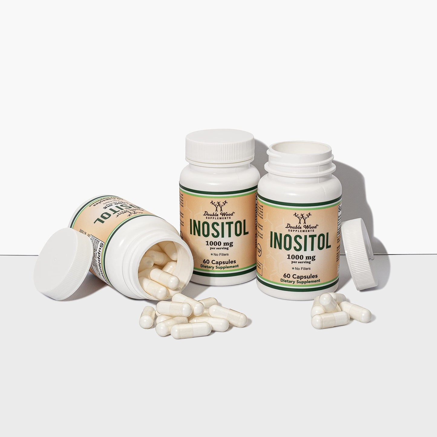 Double Wood Supplements Inositol Capsules 1000mg, 60 Count