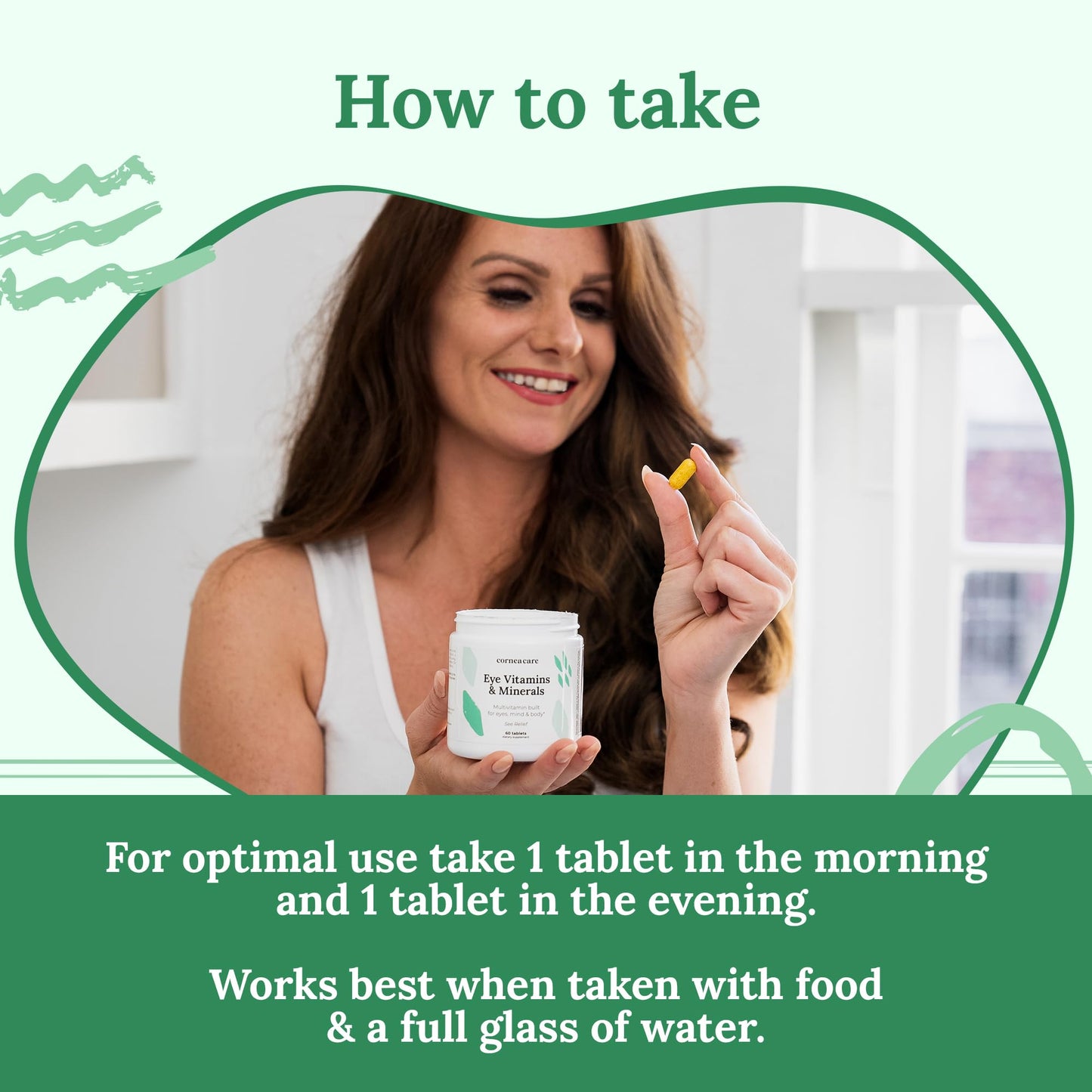 CorneaCare Multivitamin for Vision & Health Dry Eye Supplements 60 Tablets