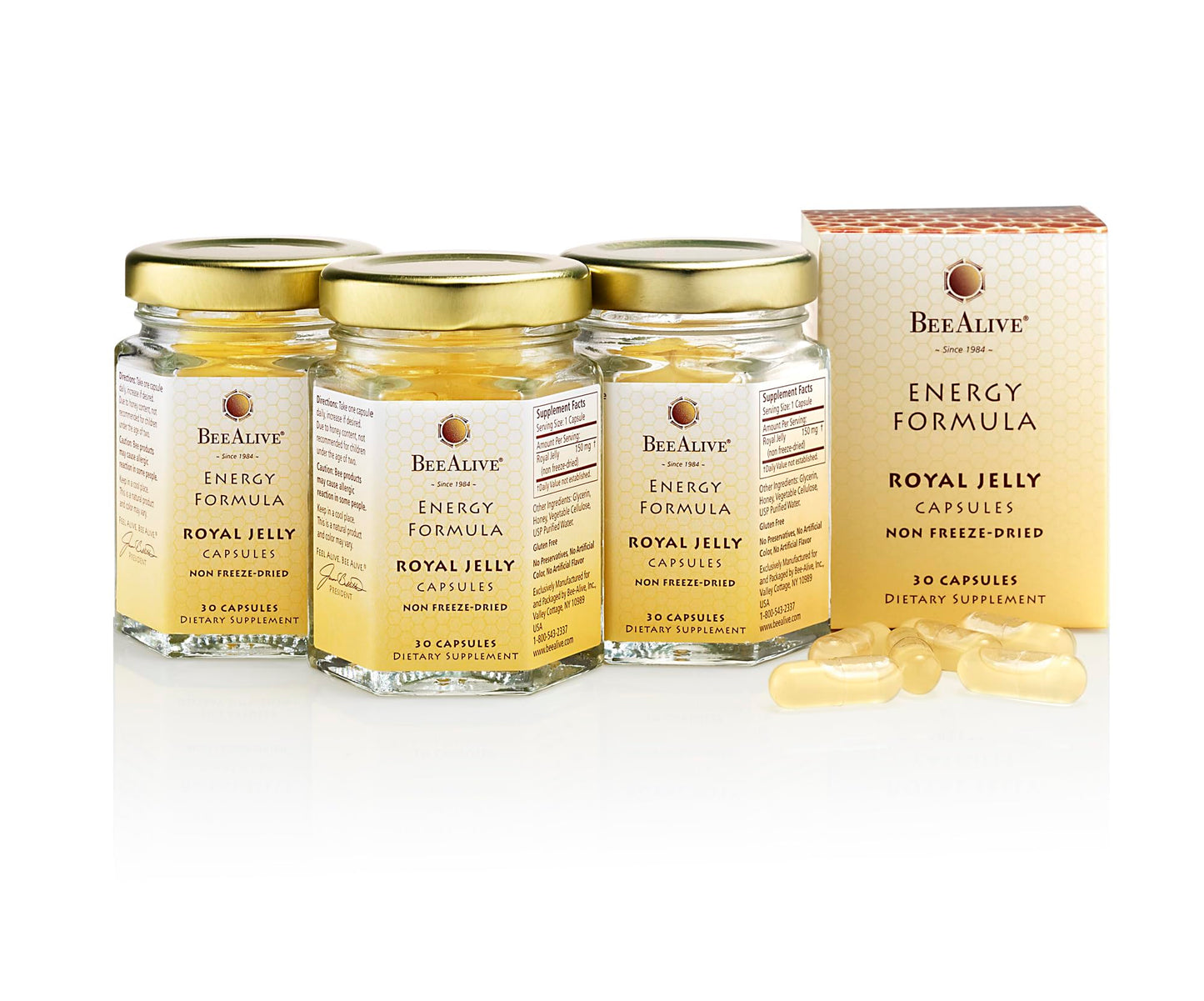 BeeAlive Royal Jelly Capsules - 90 Capsules